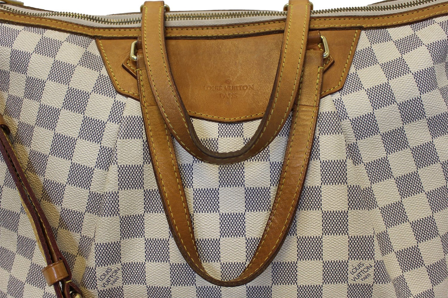 LOUIS VUITTON Damier Azur Siracusa GM Shoulder Handbag