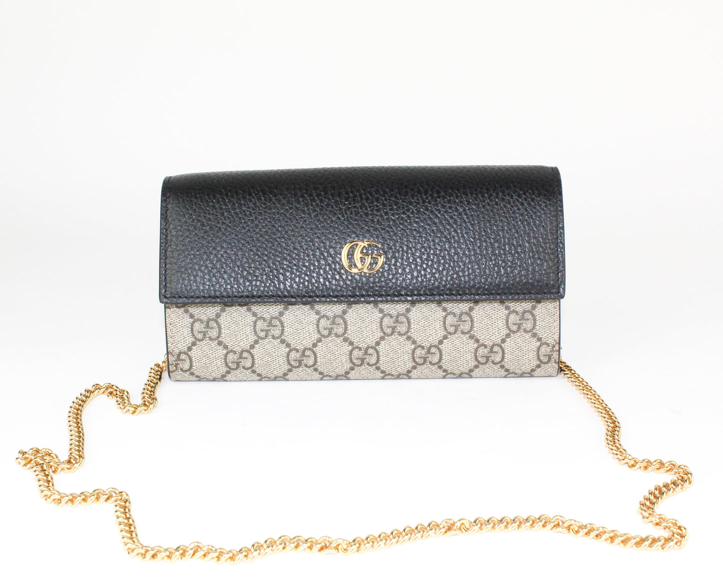 Gucci GG Marmont Chain Wallet in Black