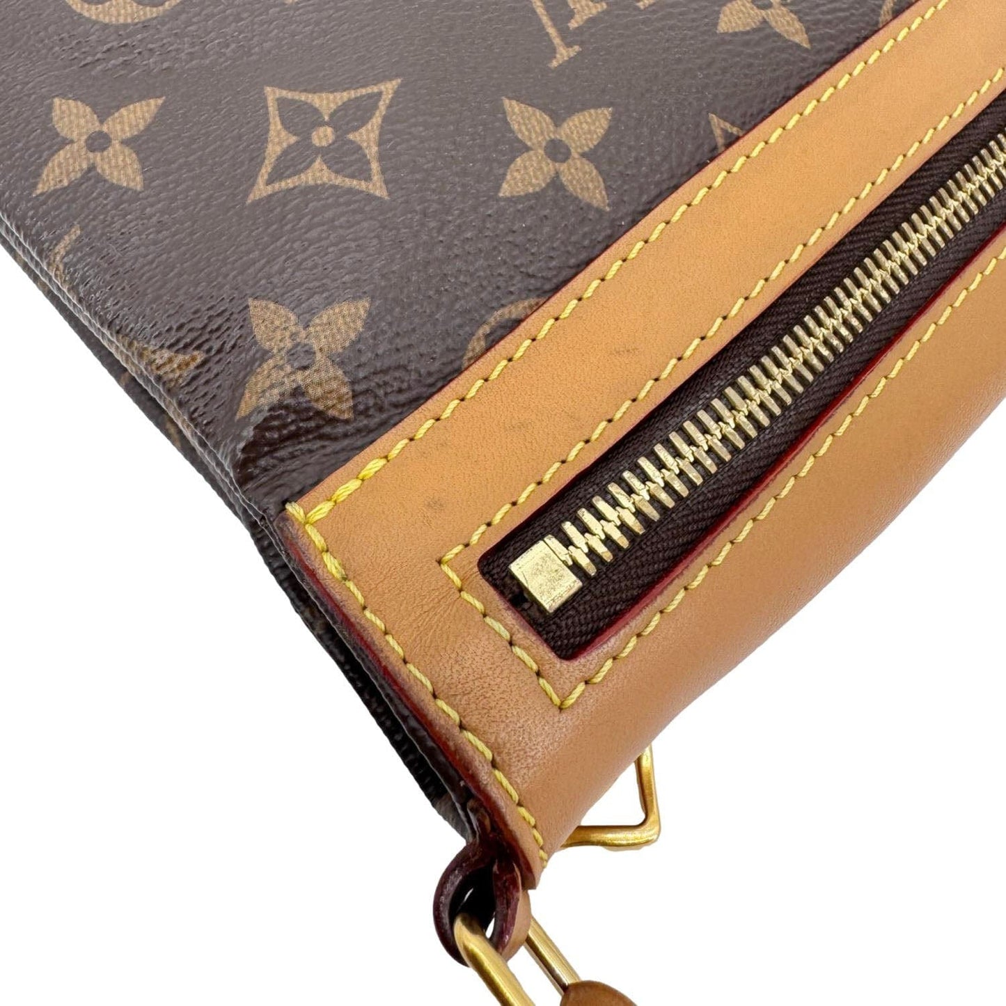 LOUIS VUITTON Saumur PM Monogram Canvas Messenger Bag Brown