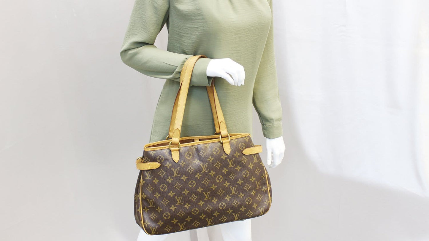 LOUIS VUITTON Monogram Canvas Batignolles Horizontal Shoulder Tote Bag