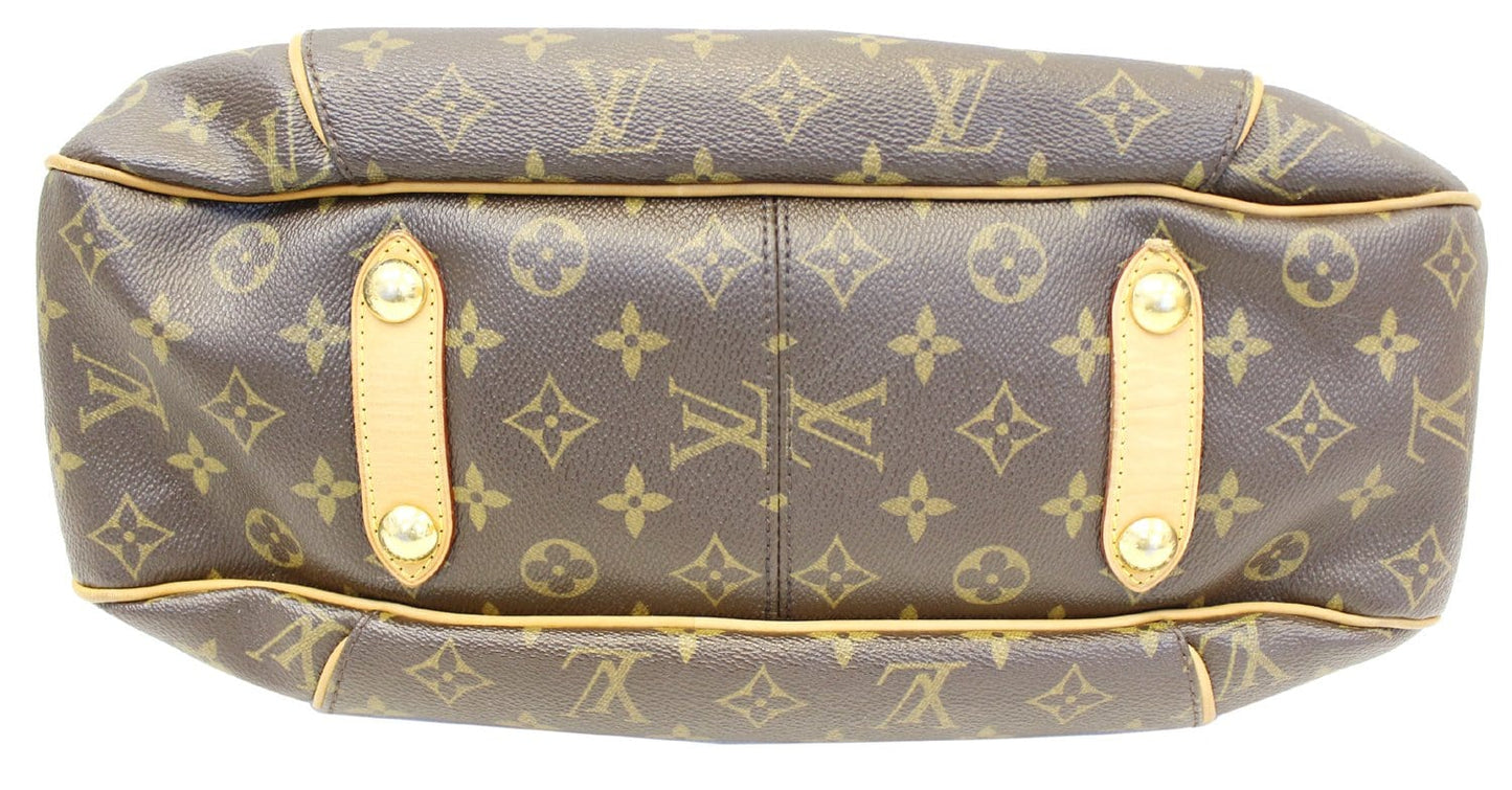 LOUIS VUITTON Monogram Galliera PM Brown Shoulder Handbag