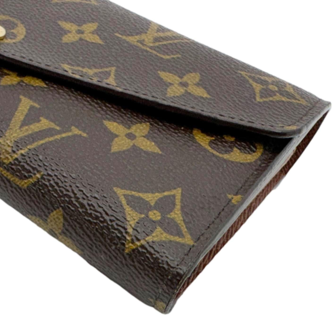 LOUIS VUITTON Sarah Monogram Canvas Wallet Brown