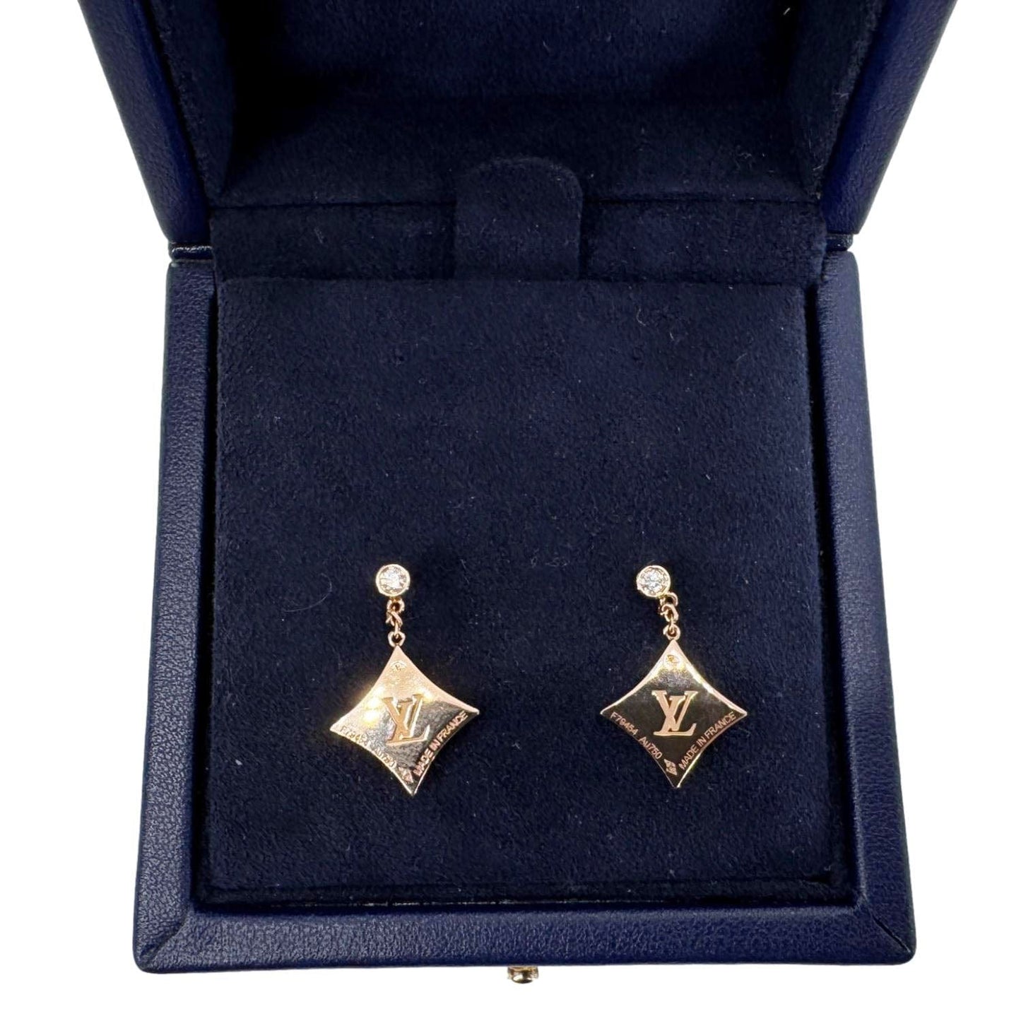 LOUIS VUITTON Color Blossom BB 18 Karat Pink Gold Star Ear Stud Golden