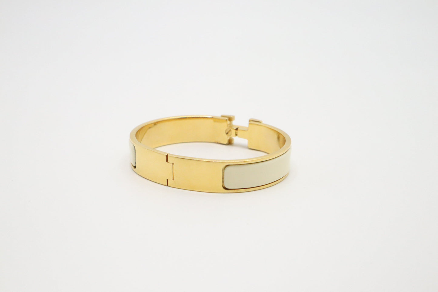Hermes Clic H White Bracelet