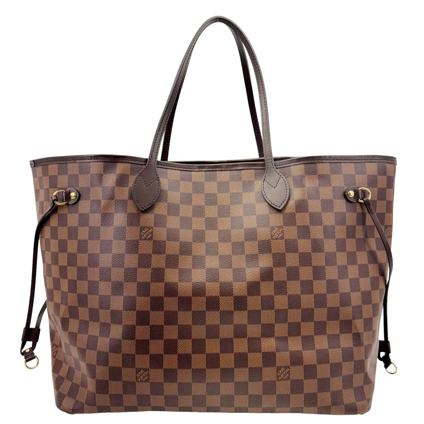 LOUIS VUITTON Neverfull GM Damier Ebene Tote Shoulder Bag Brown