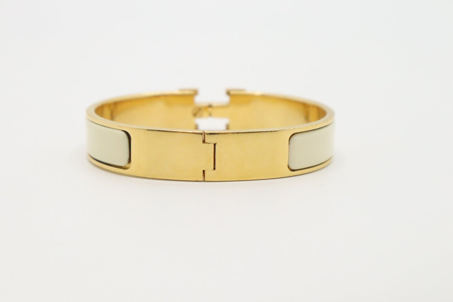 Hermes Clic H White Bracelet