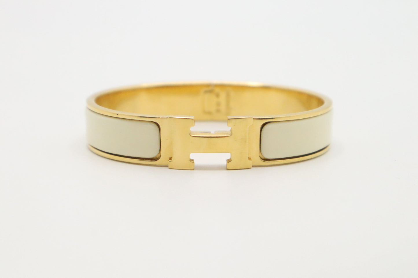 Hermes Clic H White Bracelet
