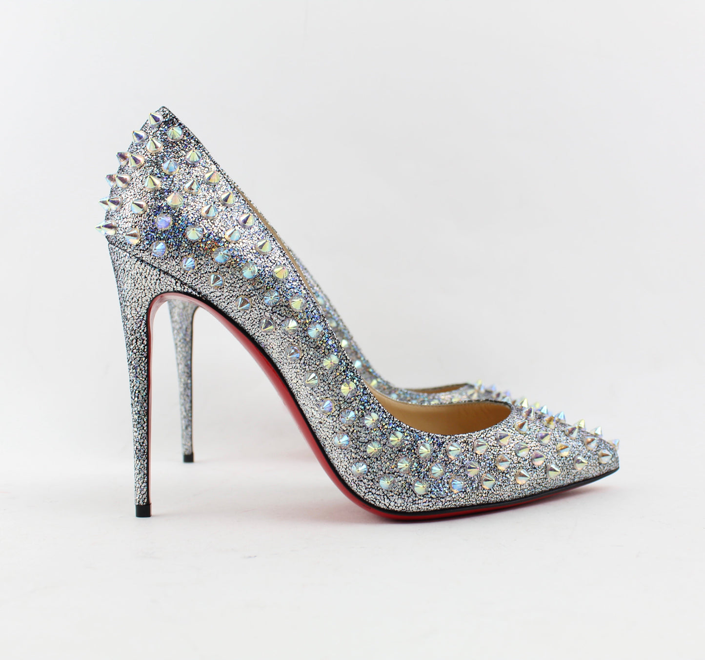 CHRISTIAN LOUBOUTIN FOLLIES SPIKES 100 SIZE 40