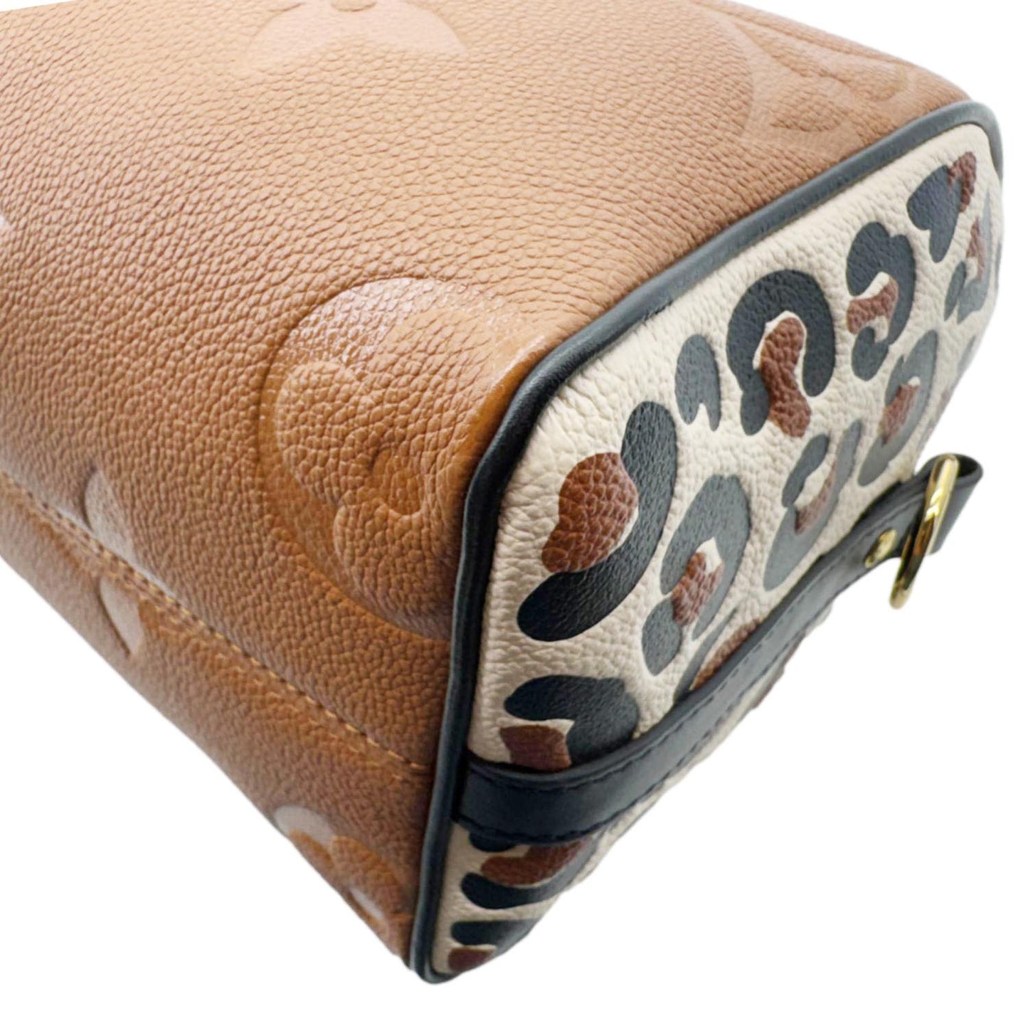LOUIS VUITTON Speedy 25 Bandouliere Wild at Heart Monogram Empreinte Shoulder Bag Camel