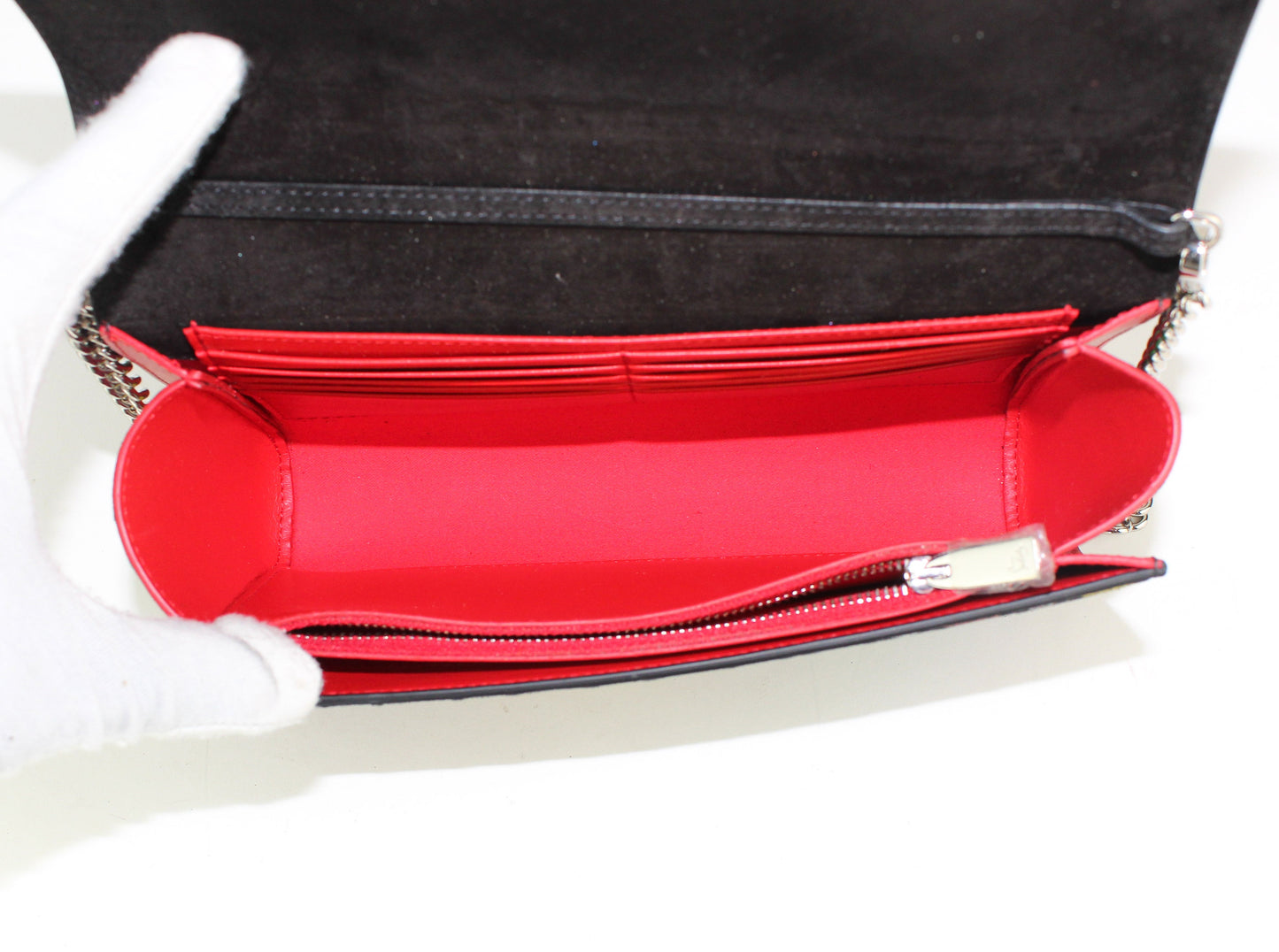 Christian Louboutin Rainbow Glitter Clutch on Chain