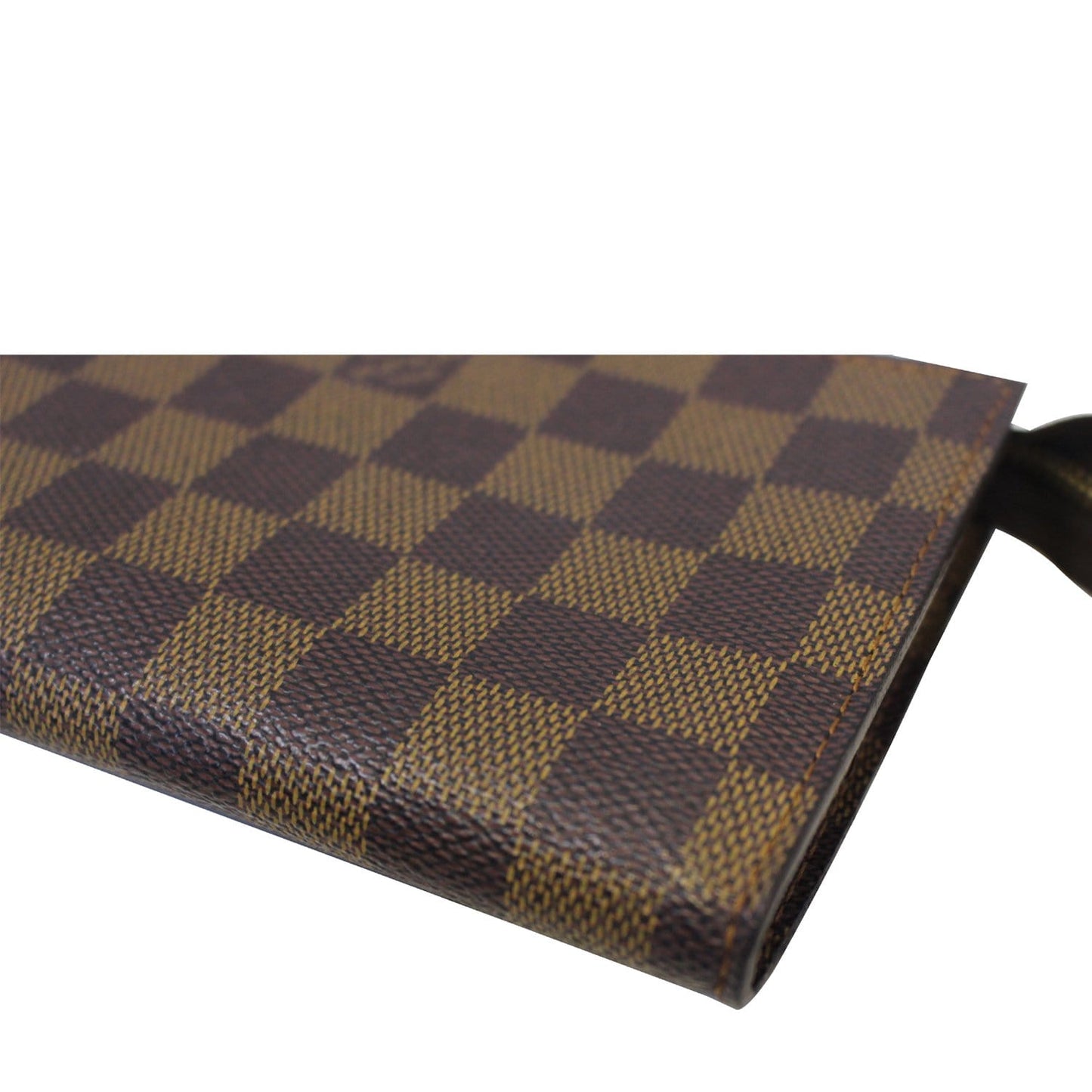 LOUIS VUITTON Damier Ebene Cosmetic Pouch Brown