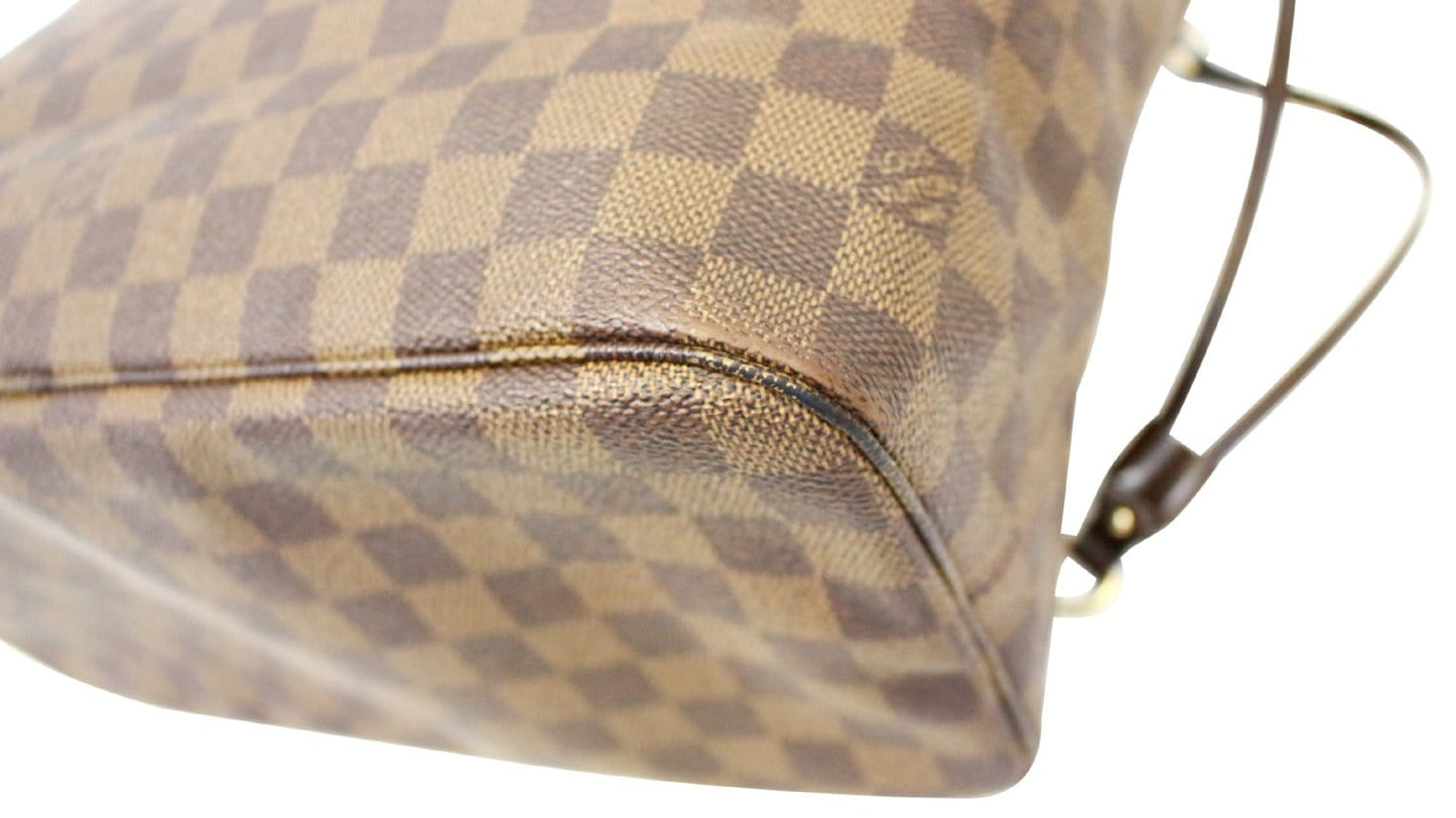 LOUIS VUITTON Damier Ebene Neverfull MM Brown Tote Bag