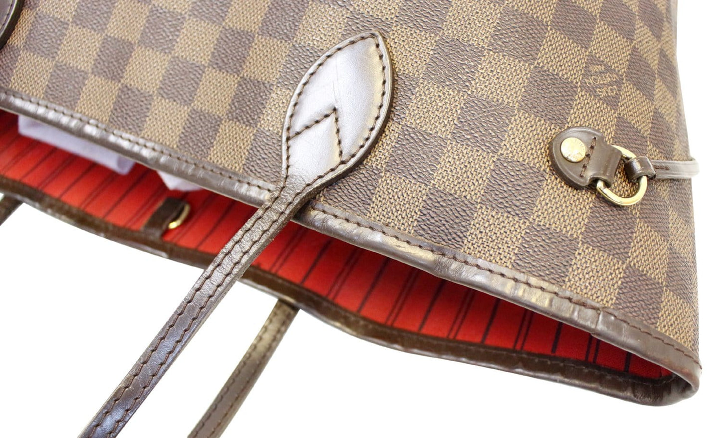 LOUIS VUITTON Damier Ebene Neverfull MM Brown Tote Bag