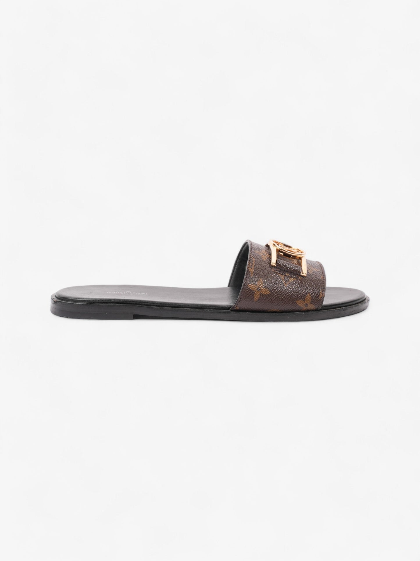 Louis Vuitton Lock It Mules Brown Monogram / Gold Coated Canvas EU 40 UK 7