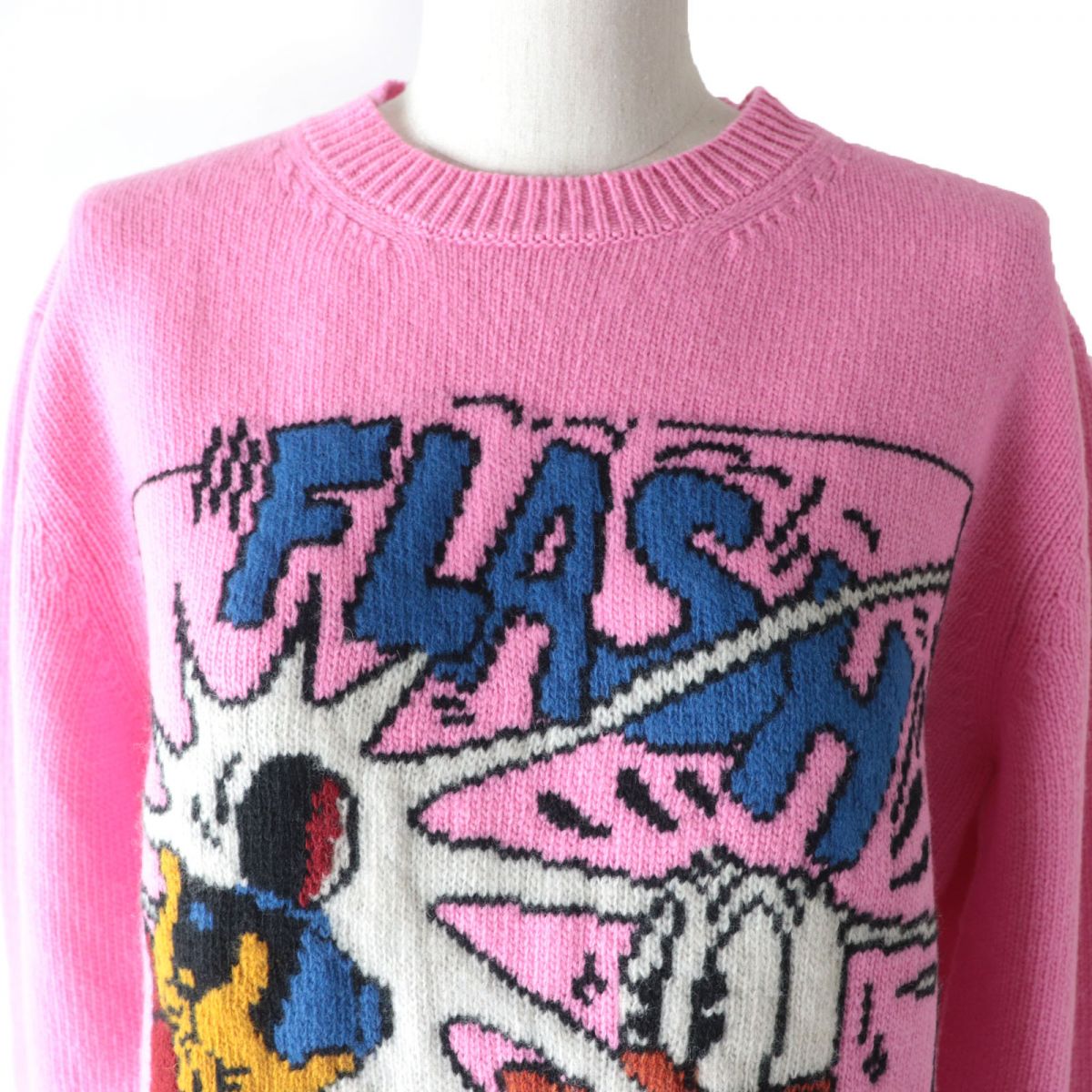 GUCCI knit Outer: 100% wool, part: 37% cotton, part: 37% rayon, part: 26% polyester pink Women S