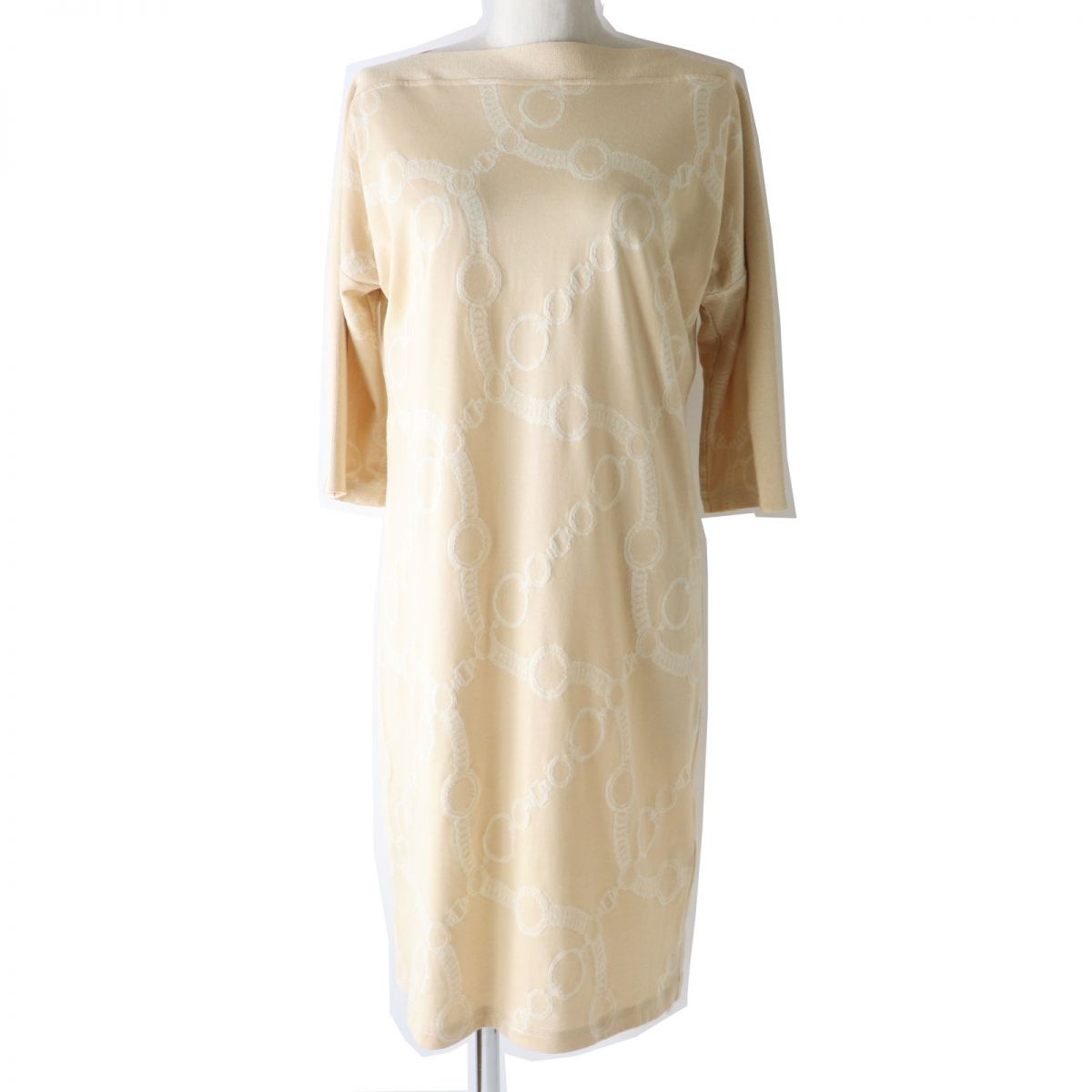 HERMES knit Main: 100% cotton beige Women 38