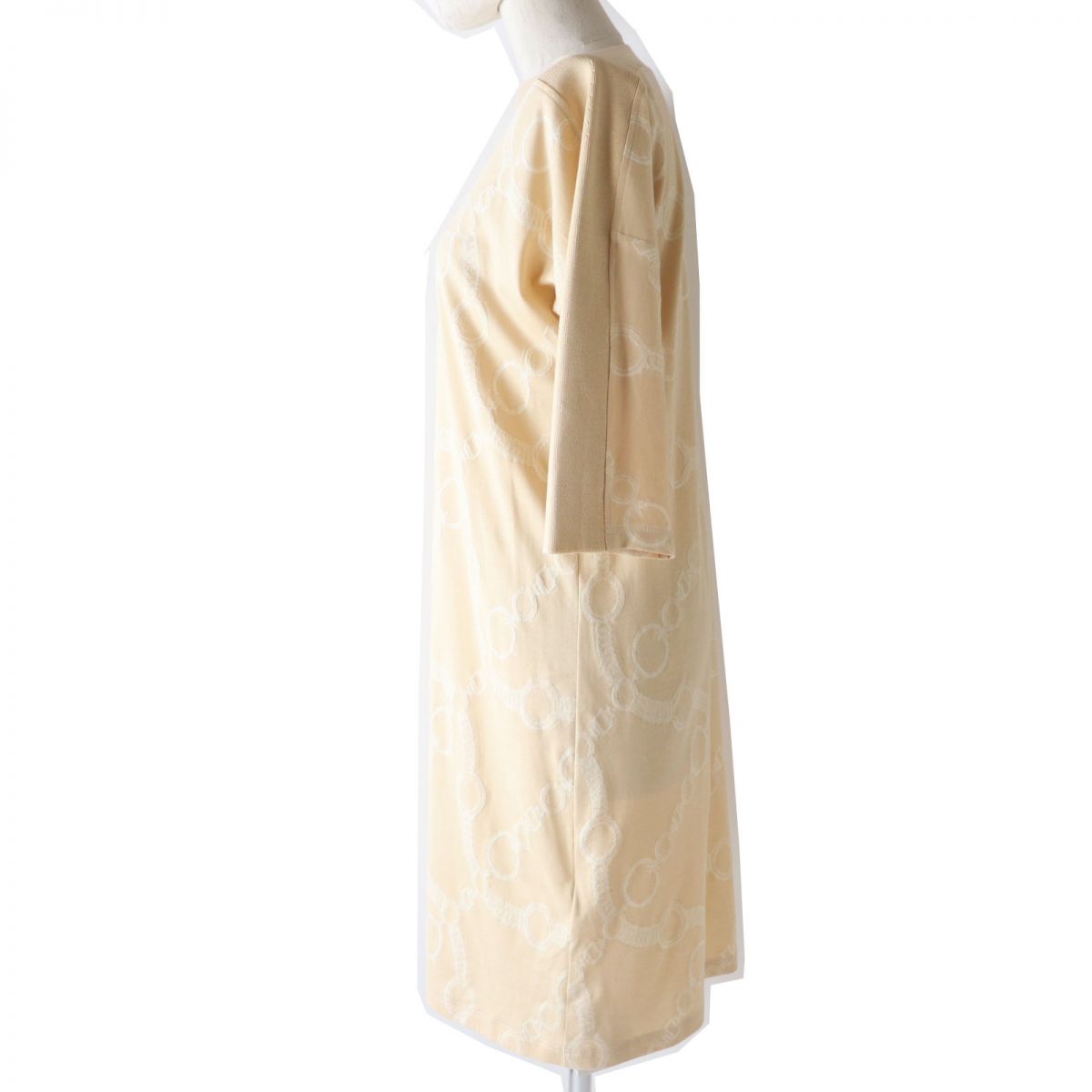 HERMES knit Main: 100% cotton beige Women 38
