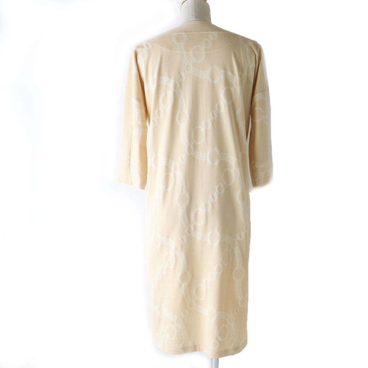 HERMES knit Main: 100% cotton beige Women 38