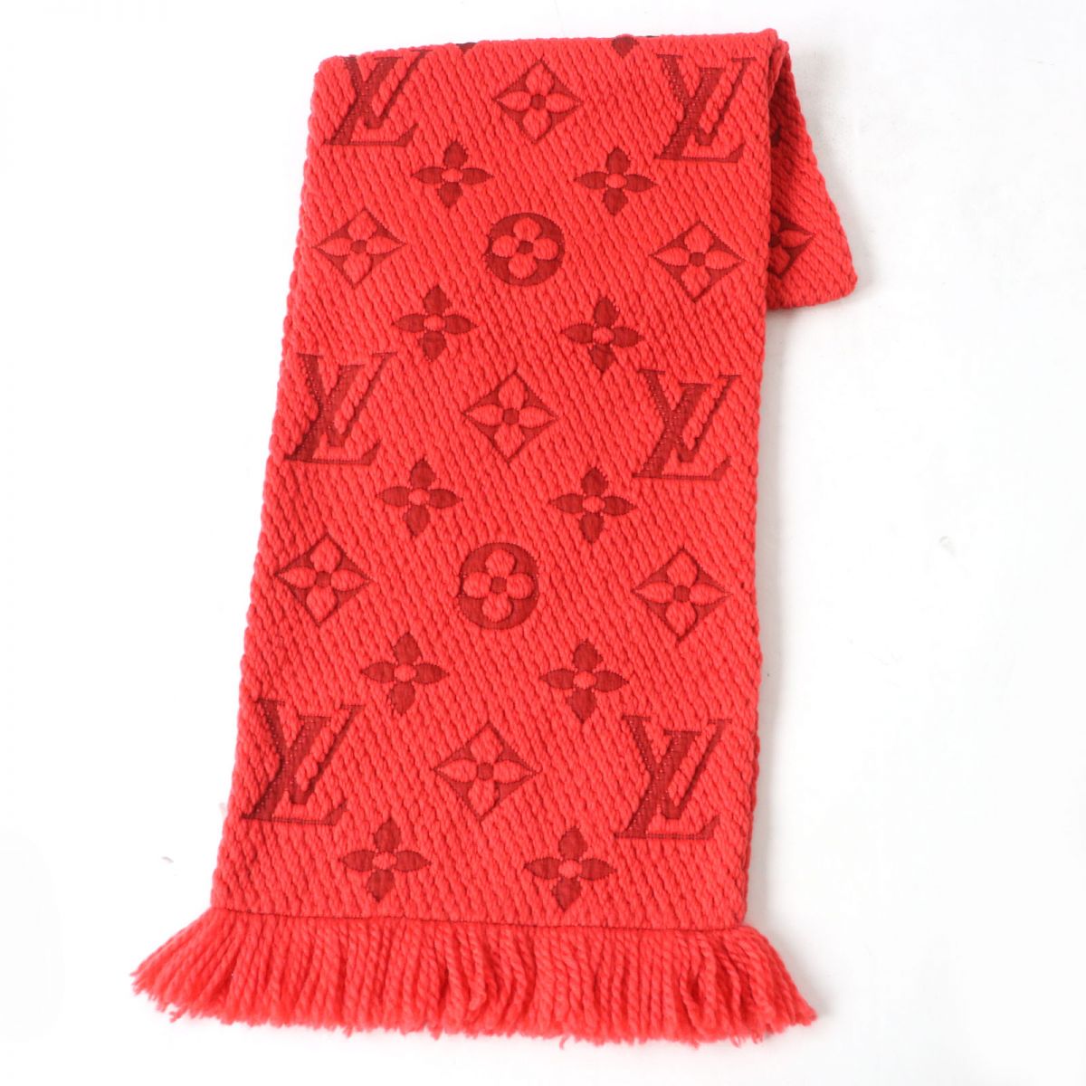LOUIS VUITTON Scarf M75701 Main: 94% wool, Main: 6% silk Coraille Escalp Logo Mania Women
