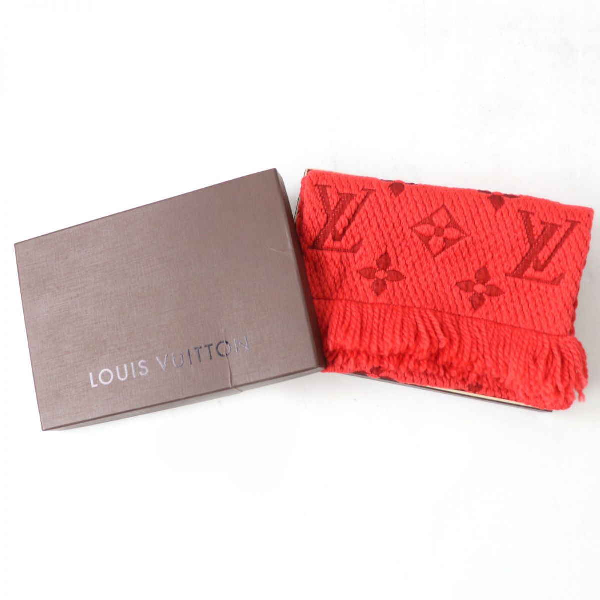 LOUIS VUITTON Scarf M75701 Main: 94% wool, Main: 6% silk Coraille Escalp Logo Mania Women