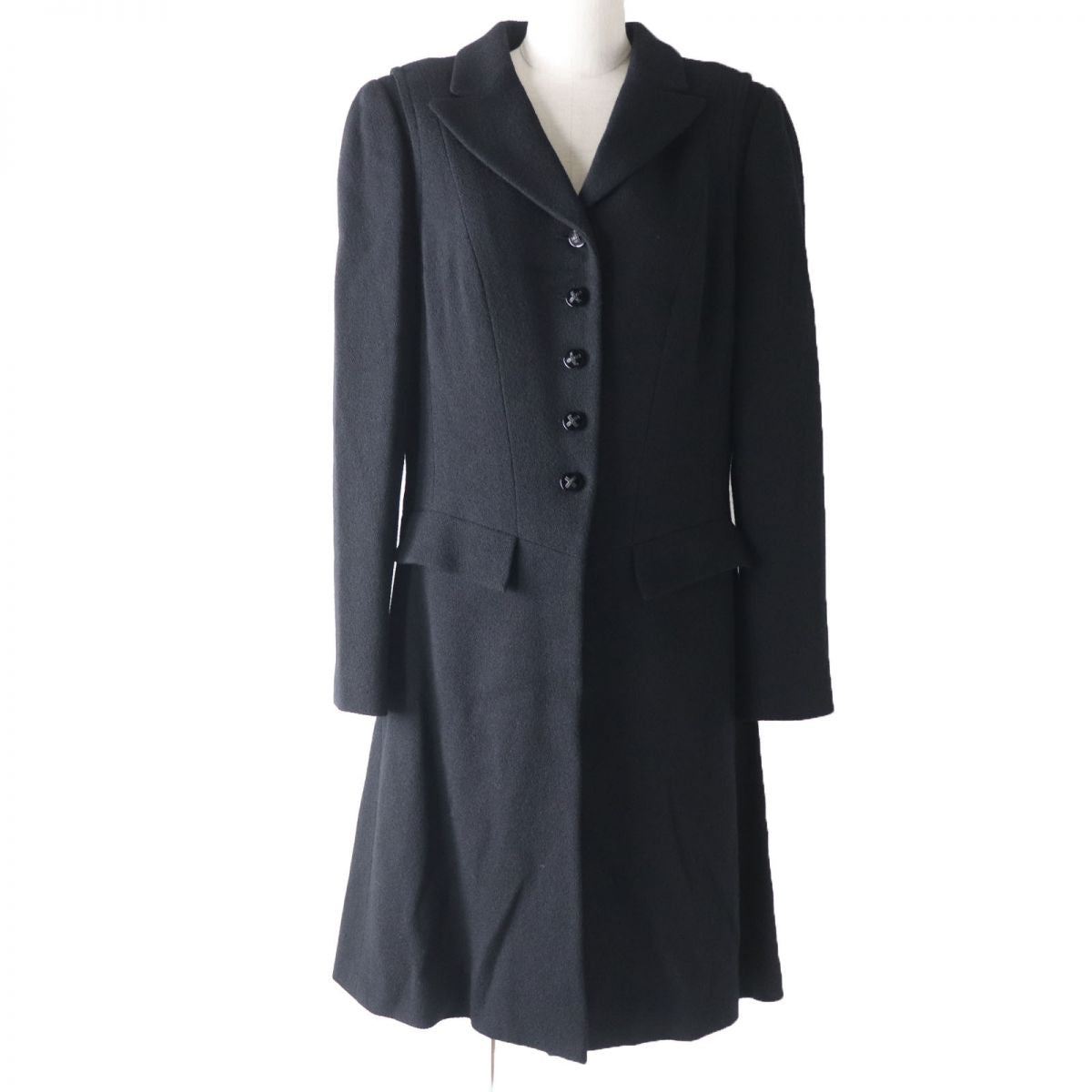 CHANEL coat Outer: 100% wool, Lining: 100% silk black Women 44