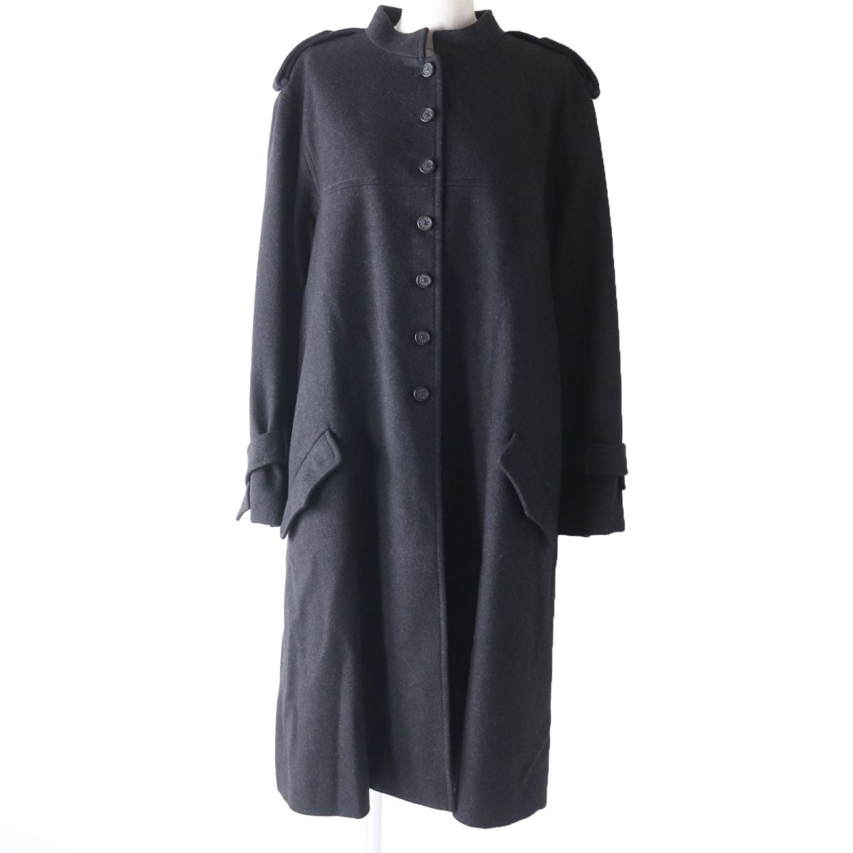 CHANEL coat P26790V15124 Main: 85% wool, Main: 15% cashmere, Lining: 100% silk Charcoal gray Women 42