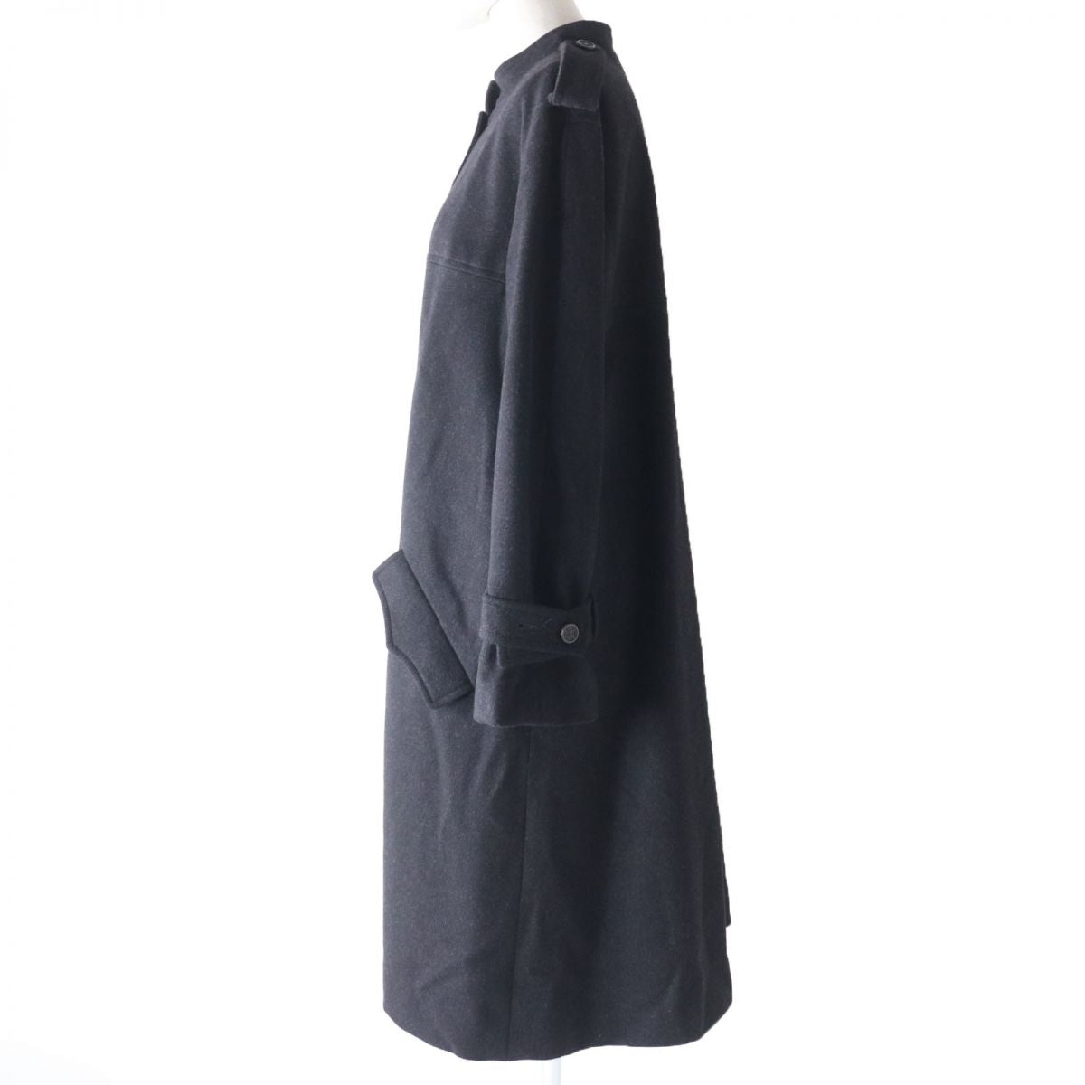 CHANEL coat P26790V15124 Main: 85% wool, Main: 15% cashmere, Lining: 100% silk Charcoal gray Women 42