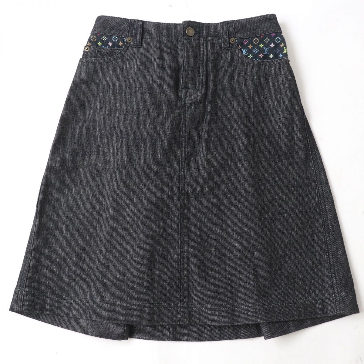 LOUIS VUITTON skirt Main: 100% cotton Black x multicolor Women 34