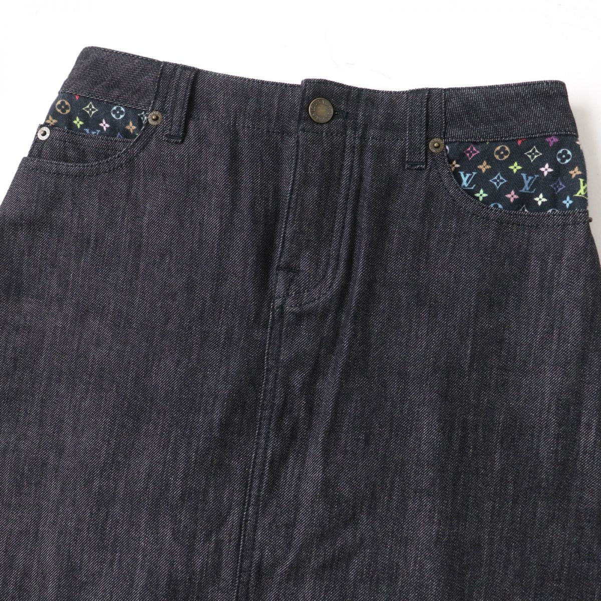 LOUIS VUITTON skirt Main: 100% cotton Black x multicolor Women 34