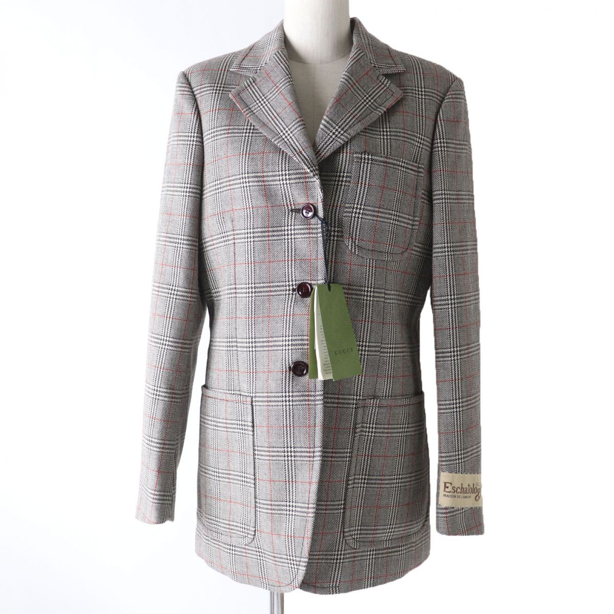 GUCCI tailored jacket 652006 Main: 100% wool, Lining: 100% rayon Gray type Women 40