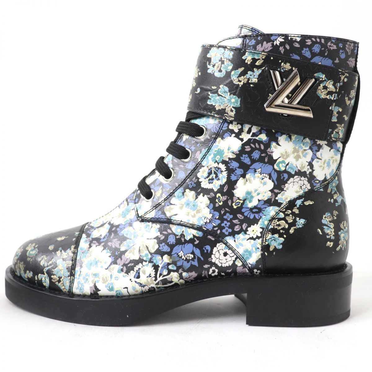 LOUIS VUITTON boots leather Black x multicolor Women 37