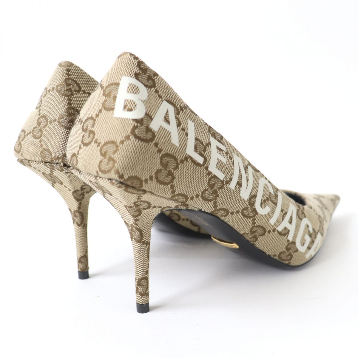 GUCCI pumps GG canvas Brown type Women 36.5