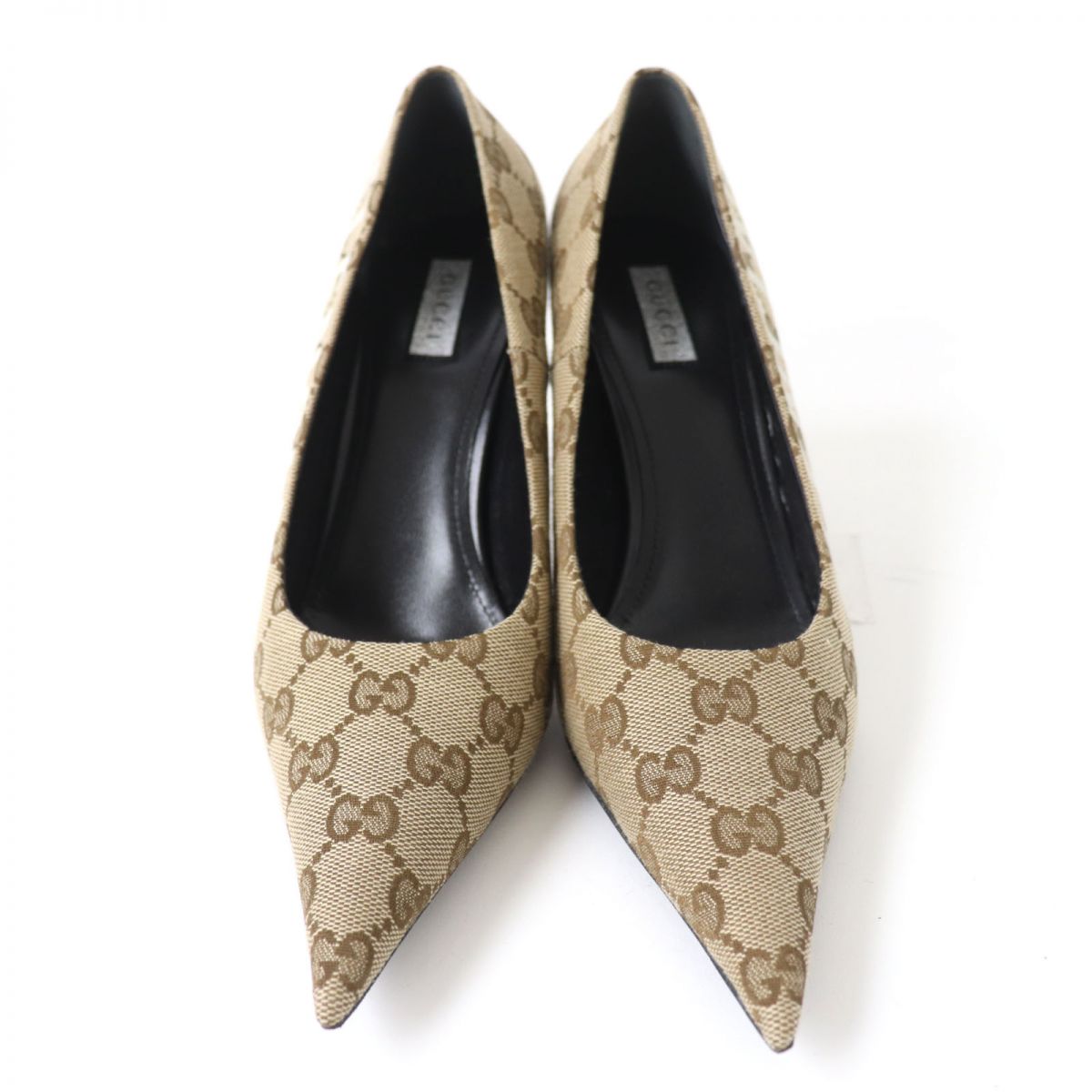 GUCCI pumps GG canvas Brown type Women 36.5
