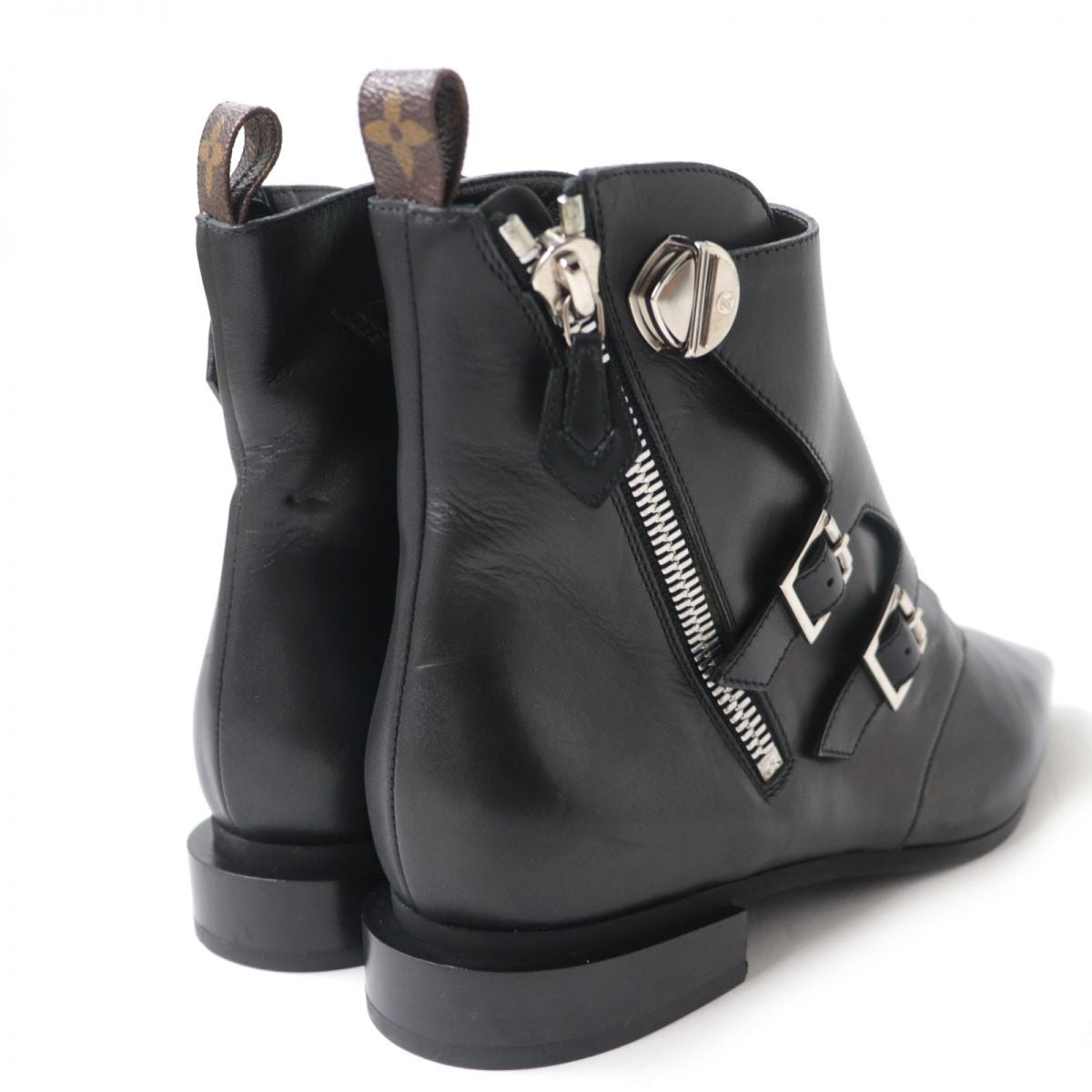 LOUIS VUITTON boots leather black Jumble Line Women 40