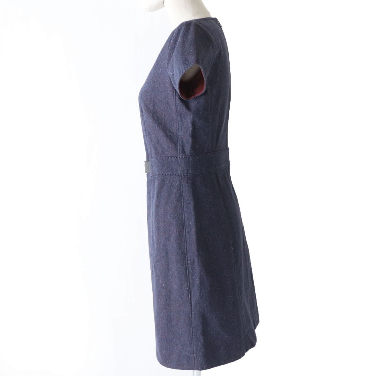 HERMES one piece Main: 100% cotton, Part: Leather, Lining: 100% cotton Purple type Women 34