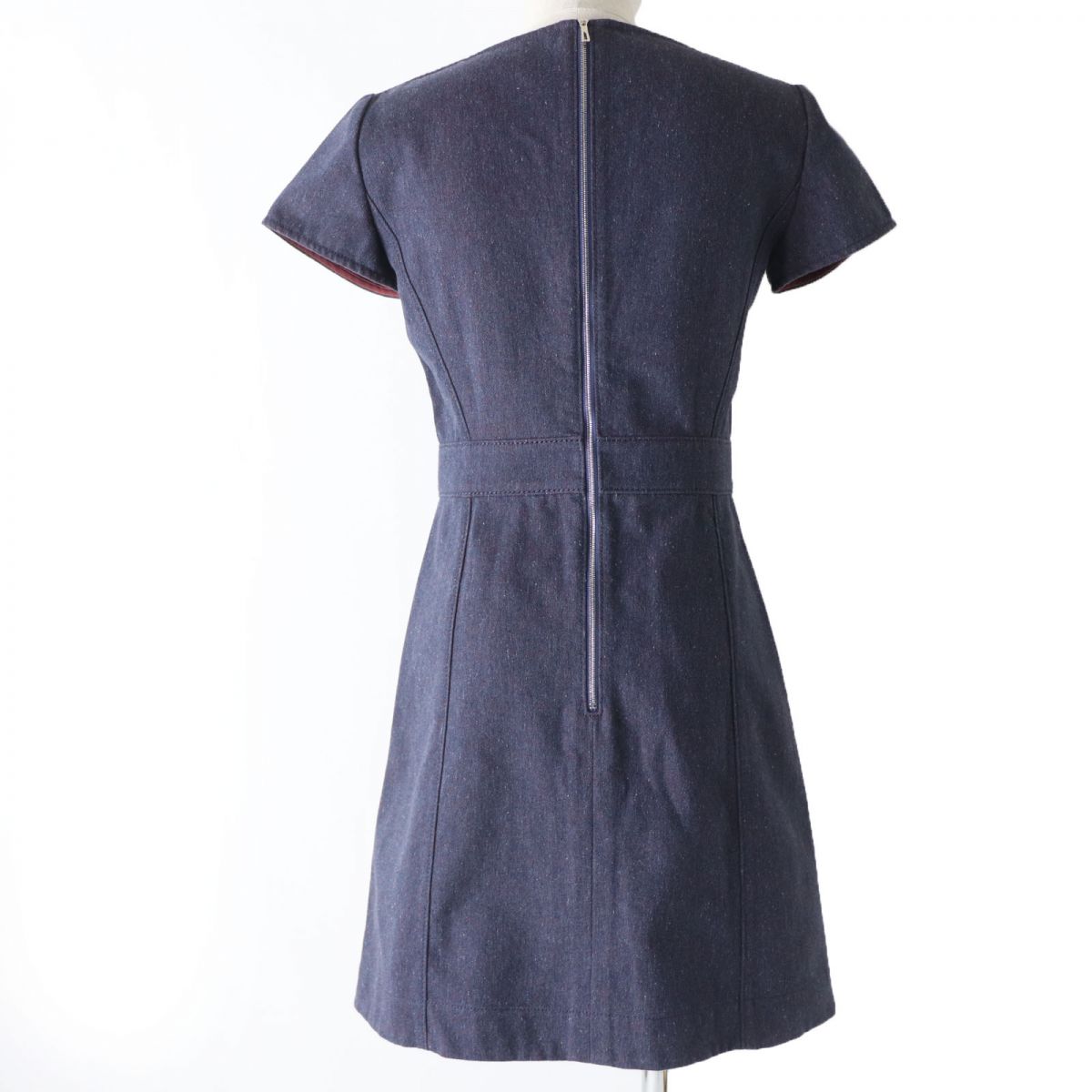 HERMES one piece Main: 100% cotton, Part: Leather, Lining: 100% cotton Purple type Women 34