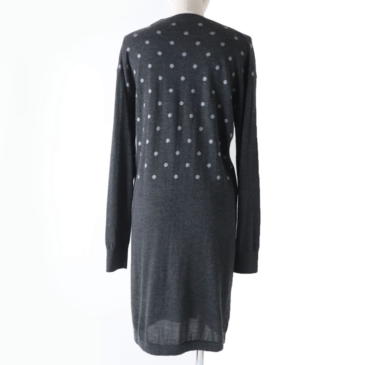 HERMES one piece Main: 50% cashmere, Main: 50% silk, Part: 50% cashmere, Part: 49% silk, Part: 1% nylon Gray type Women 38