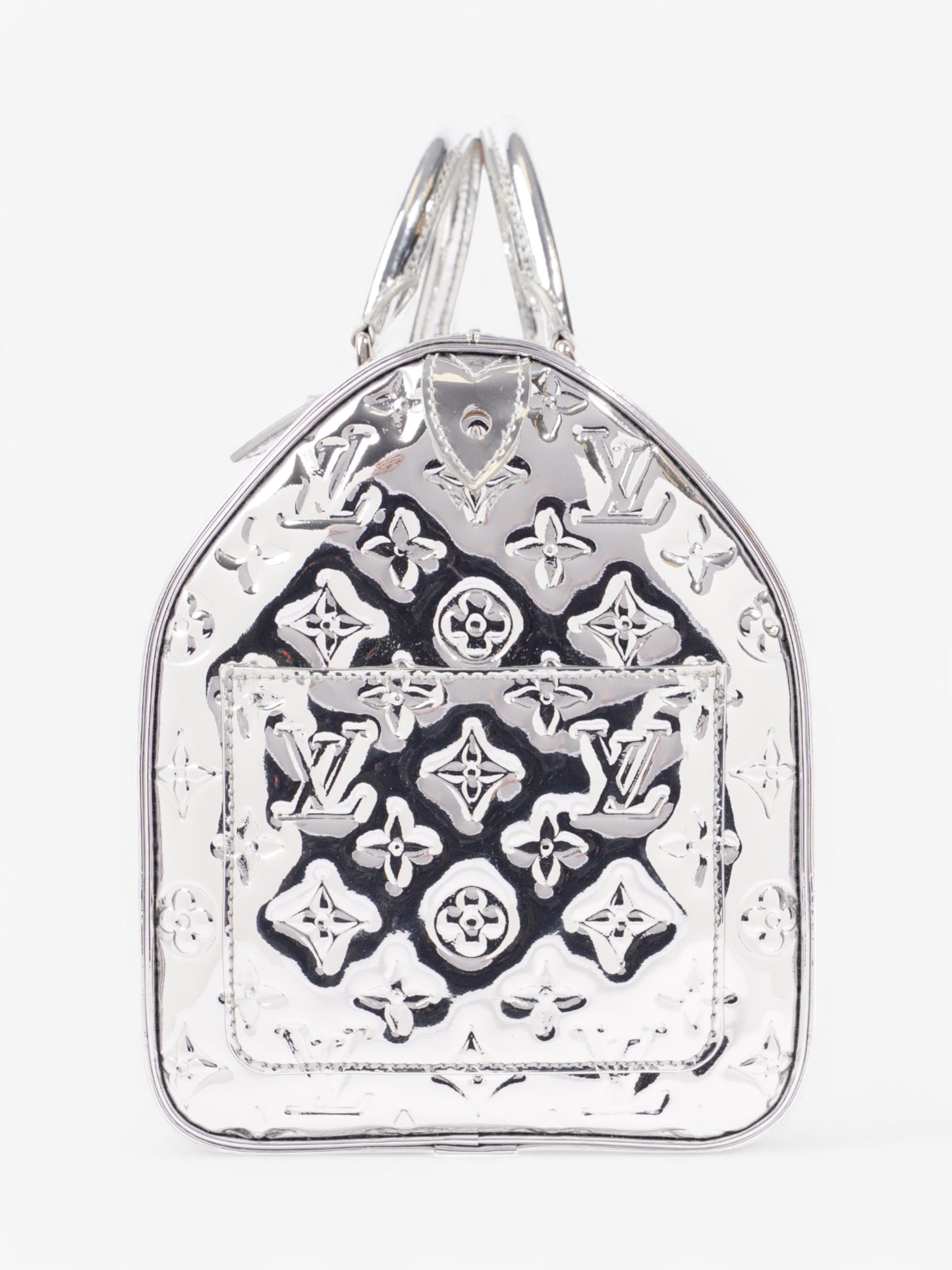 Louis Vuitton Miroir Speedy Silver Vinyl 35