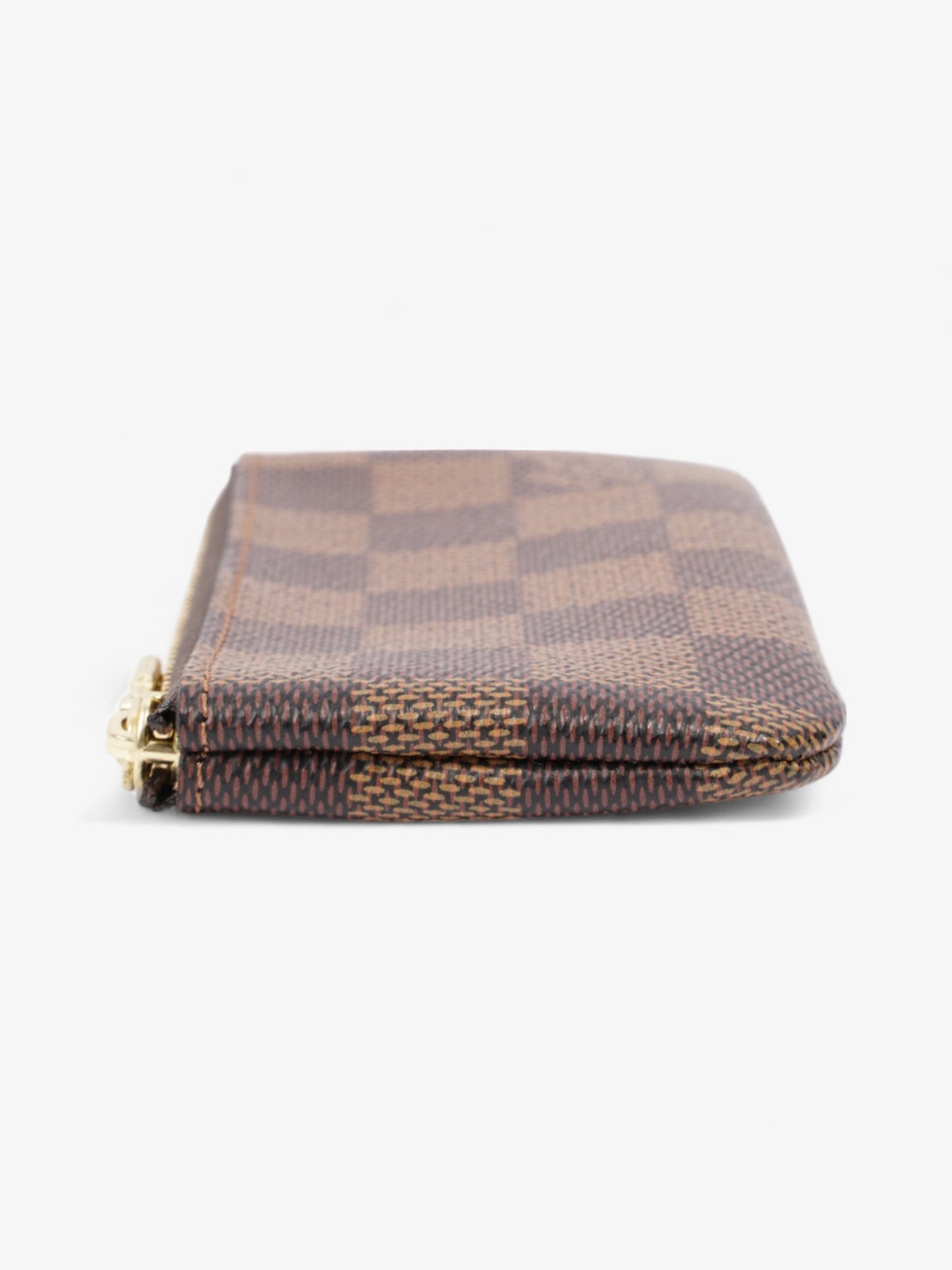 Louis Vuitton Key Pouch Damier Ebene / Gold Coated Canvas