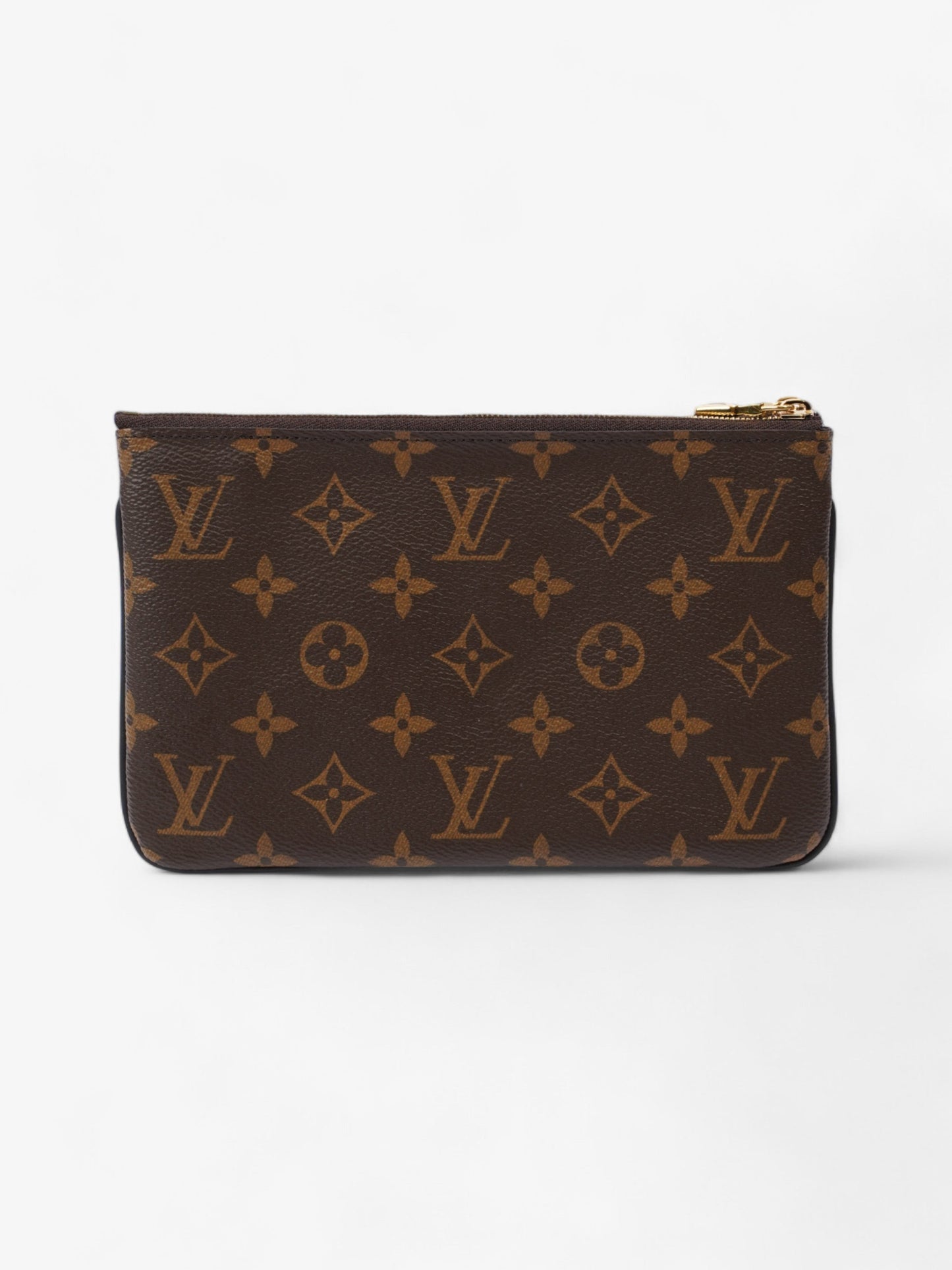 Louis Vuitton Double Zip Pochette Monogram Coated Canvas