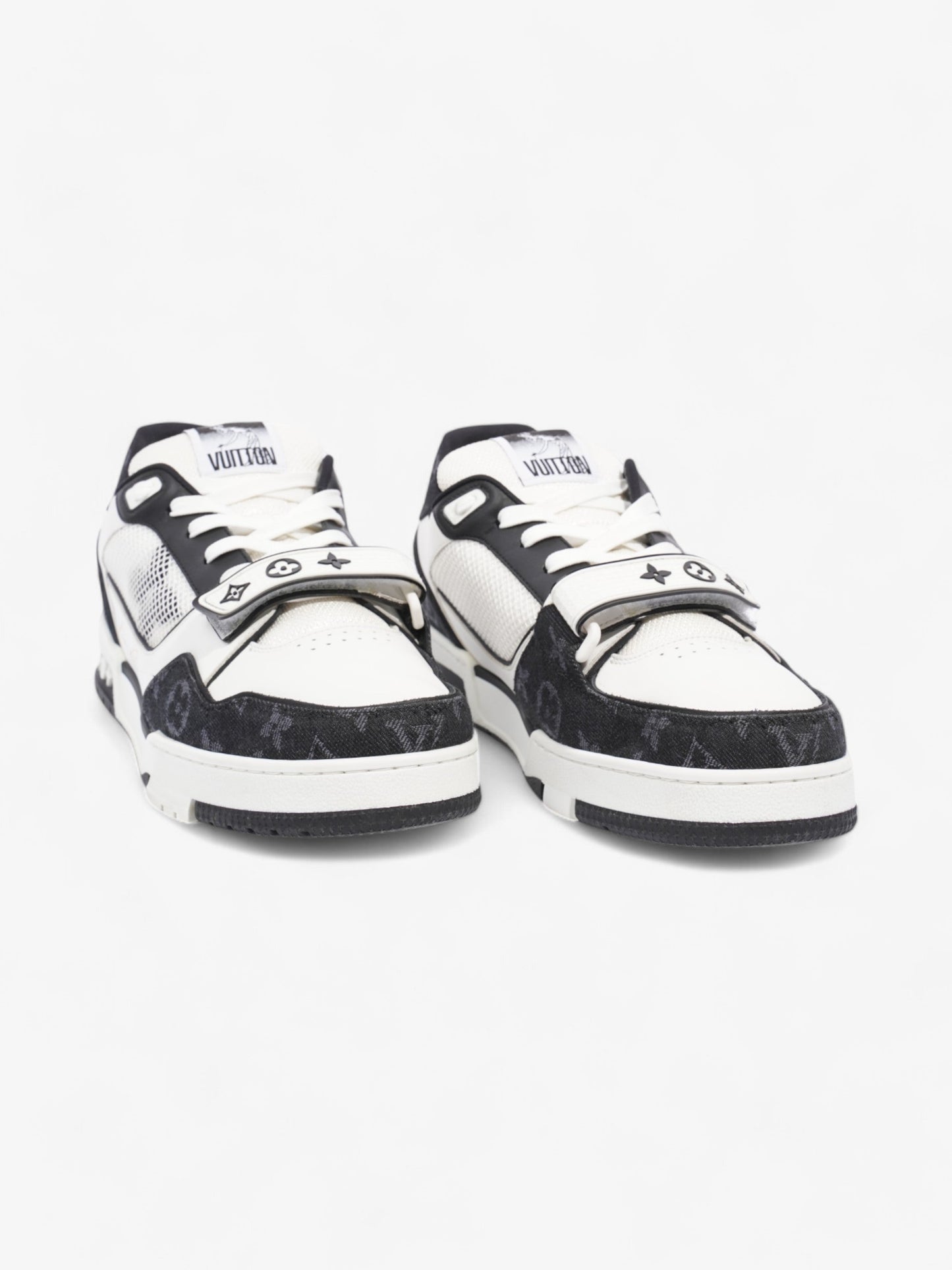 Louis Vuitton LV Trainer Sneakers White  / Black Leather EU 43.5 UK 9.5