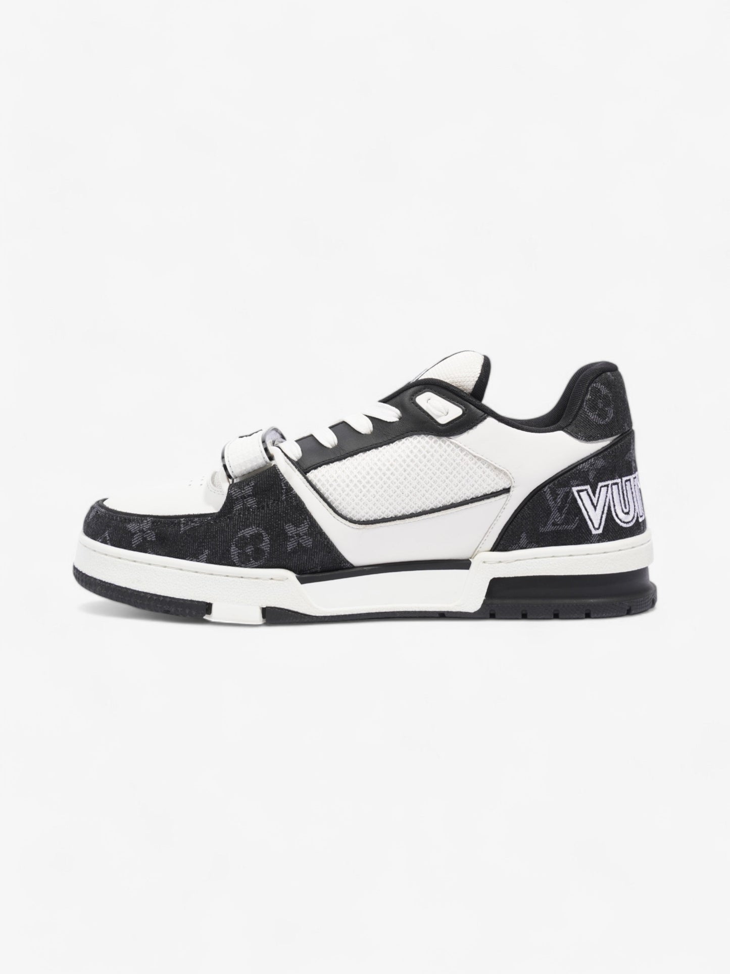 Louis Vuitton LV Trainer Sneakers White  / Black Leather EU 43.5 UK 9.5