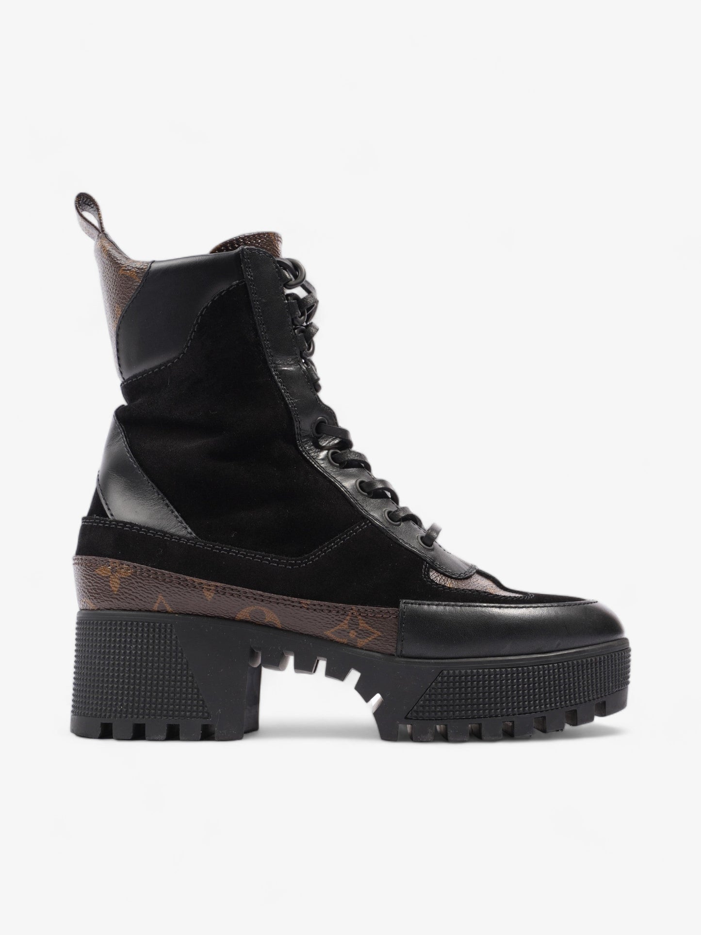 Louis Vuitton Laureate Platform Desert Boots  40mm Black / Monogram Suede EU 36.5 UK 3.5