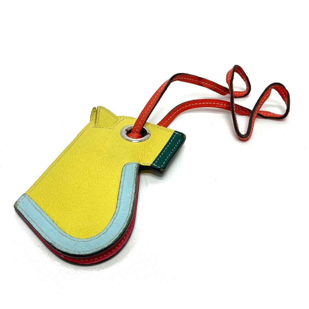 HERMES key ring Epsom yellow Horse Camille Women