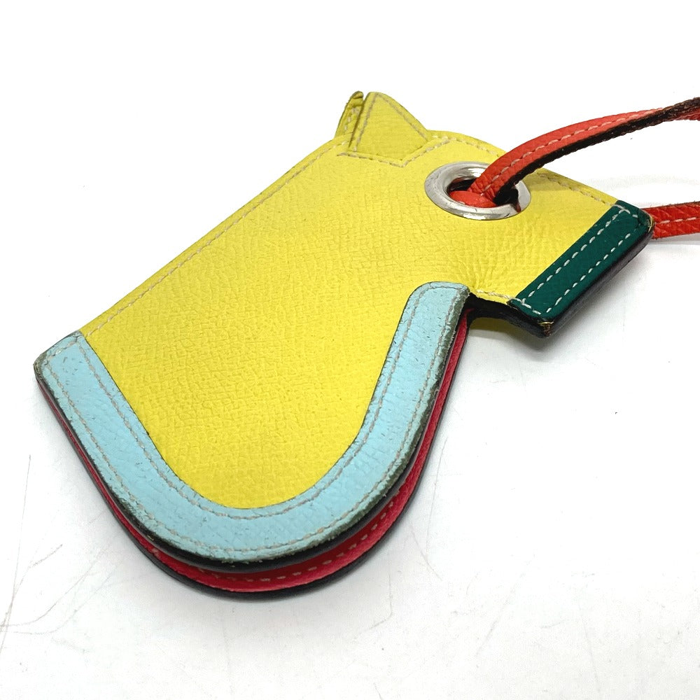 HERMES key ring Epsom yellow Horse Camille Women