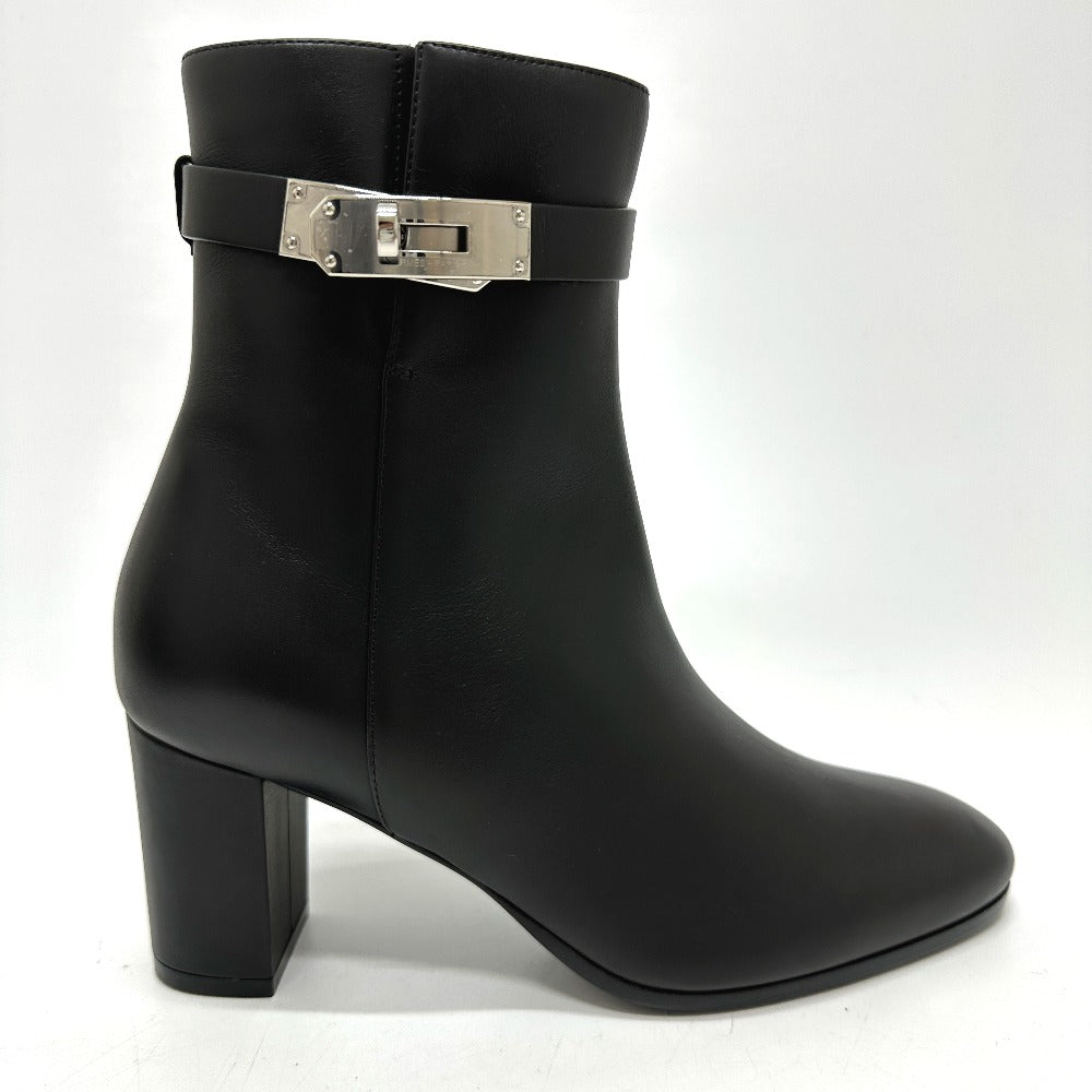 HERMES boots Calf leather black Kelly Saint Germain Women 36.5