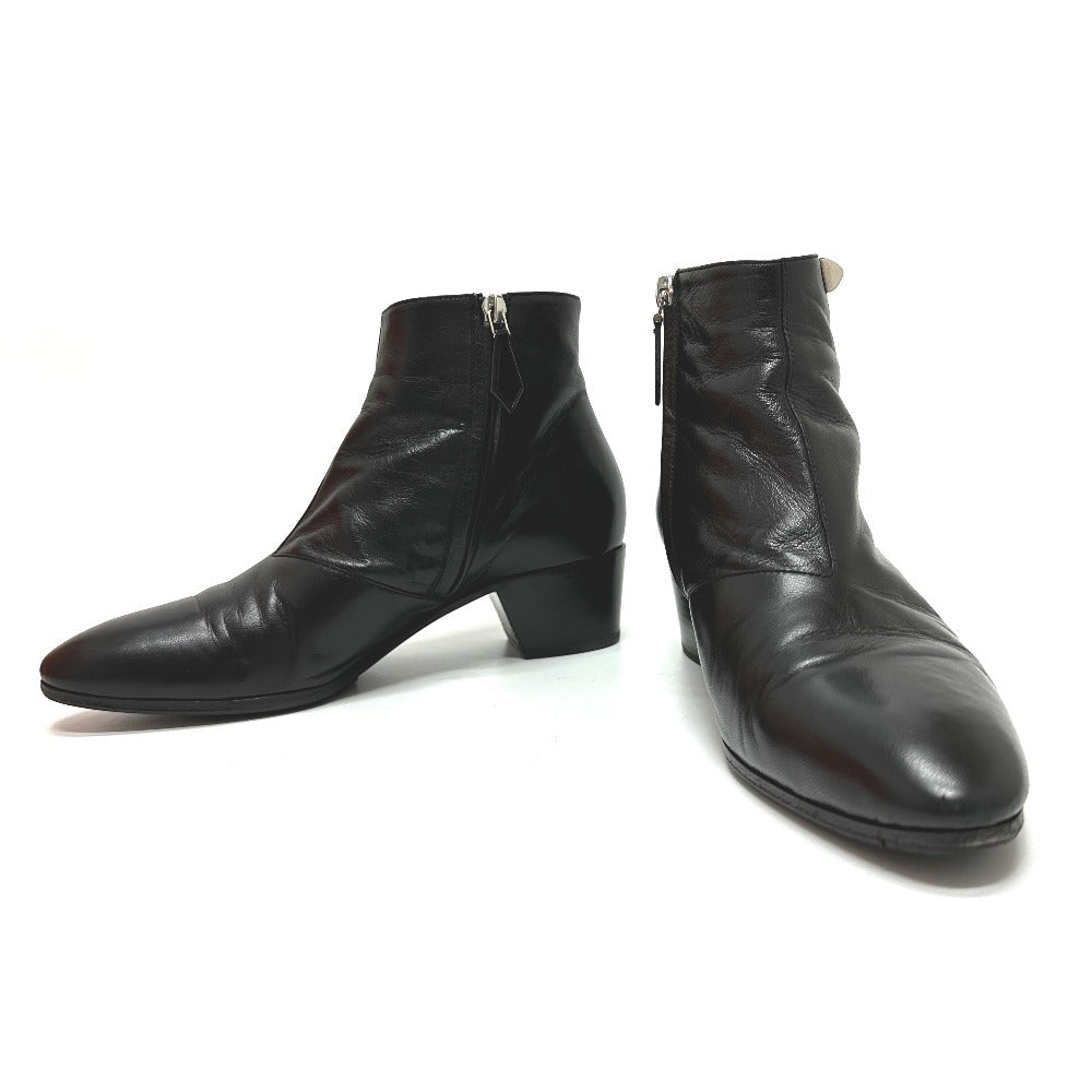 HERMES boots leather black Sistina Women 36.5
