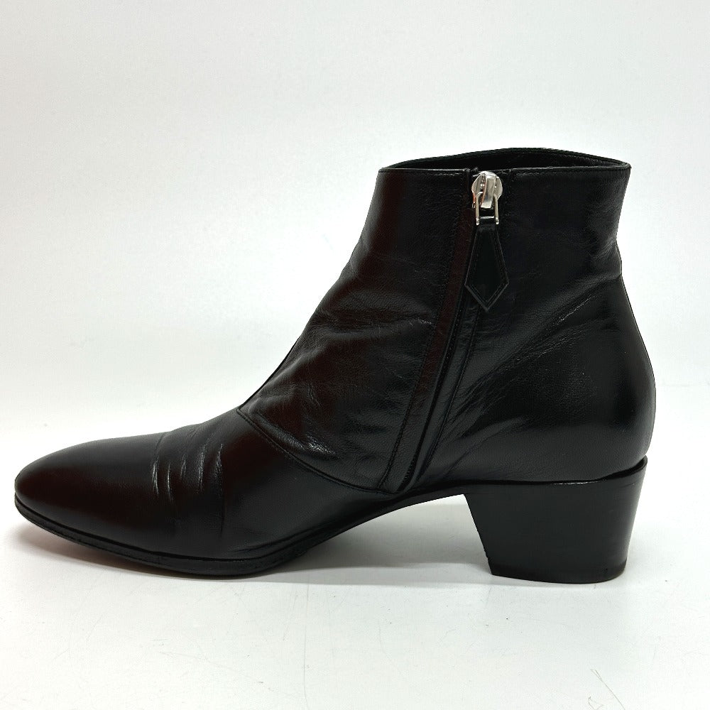 HERMES boots leather black Sistina Women 36.5