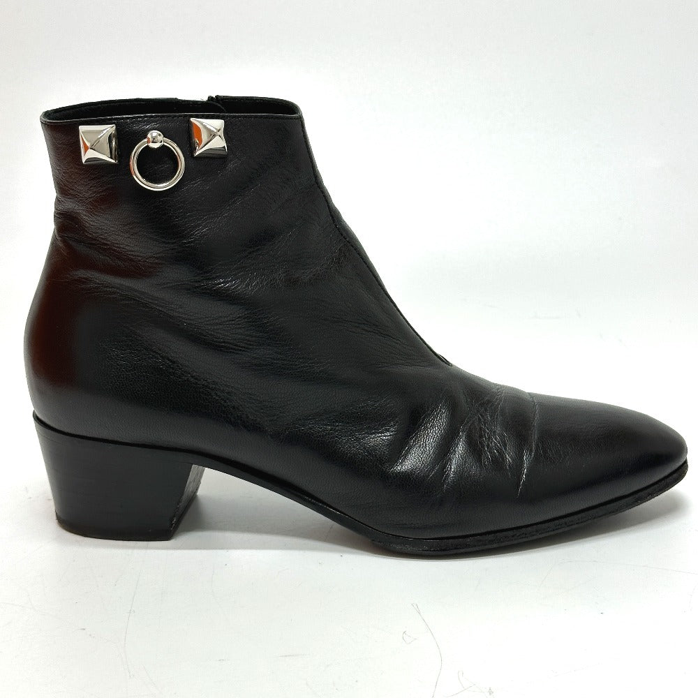HERMES boots leather black Sistina Women 36.5