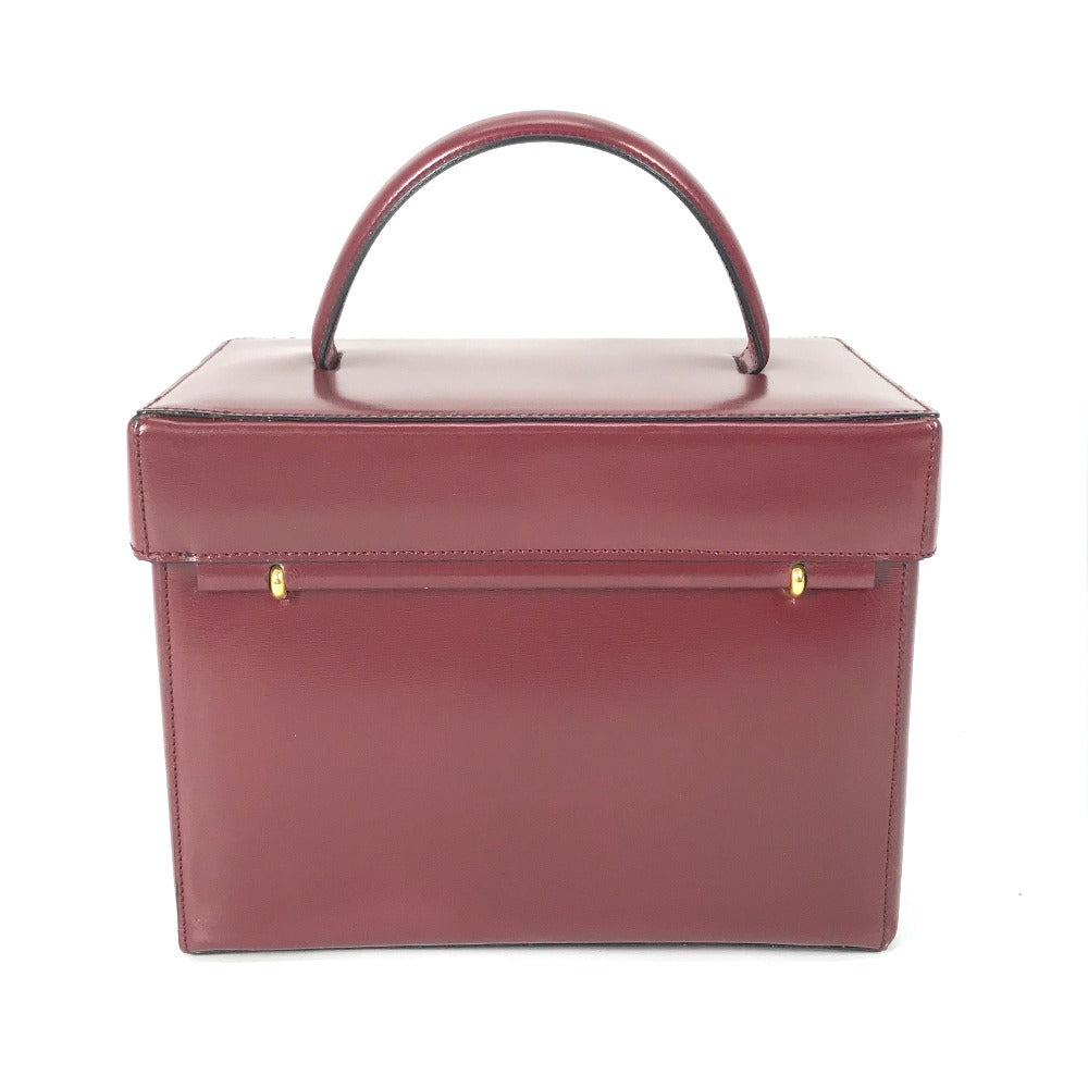 CELINE Handbag leather Bordeauxtype vintage Vanity Carriage Metal Women